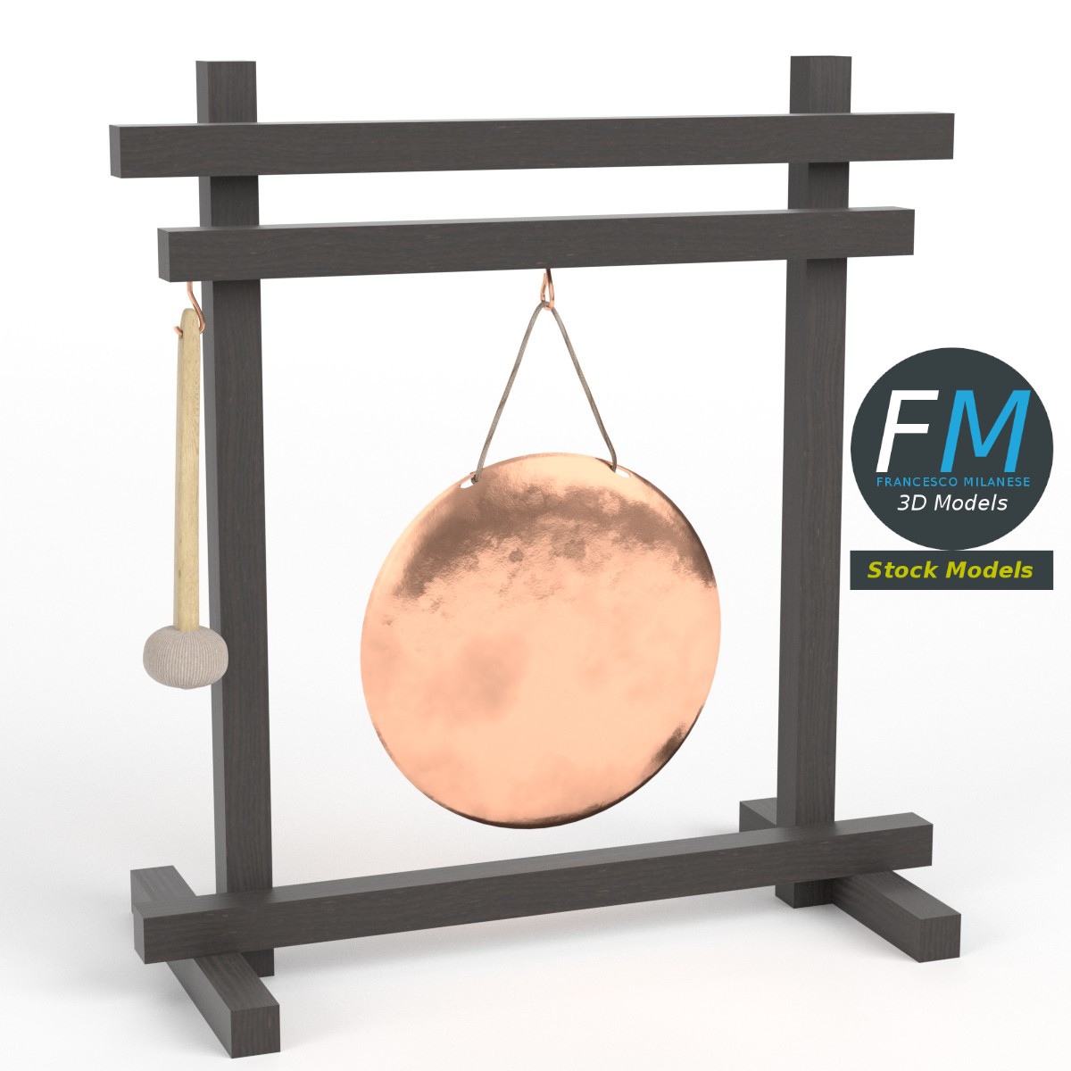 3D-Modell - Gong - 01