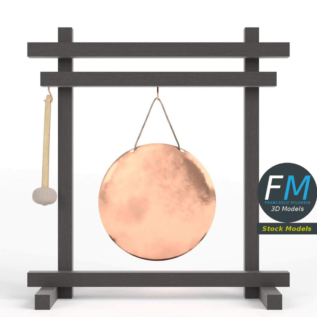 3D-Modell - Gong - 03