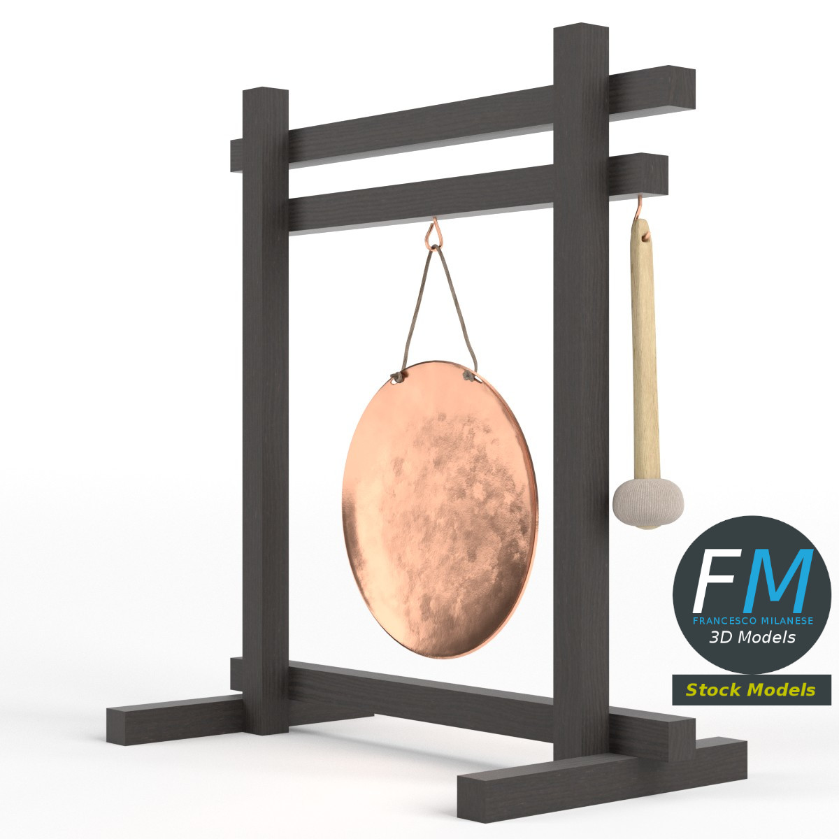 3D-Modell - Gong - 04