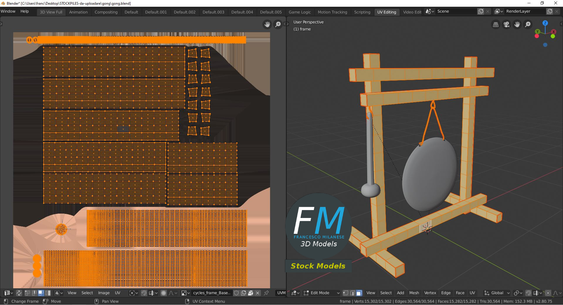 3D-Modell - Gong - 10