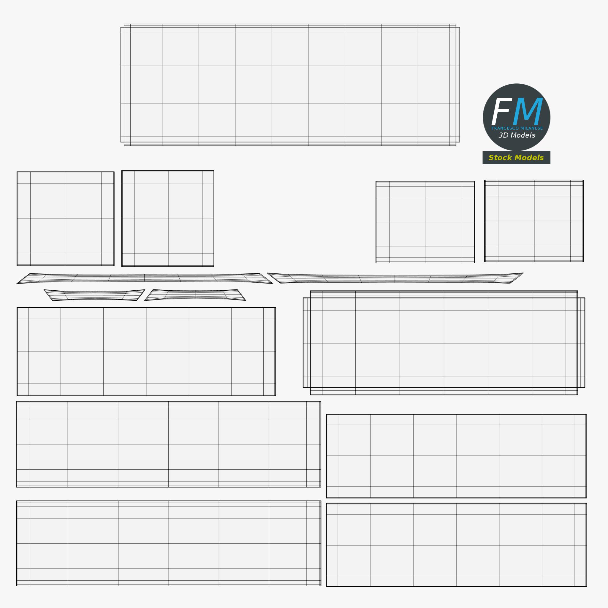 3D-Modell - Gras im Rechteckigen Pflanzgefäß - 12 3D-Modell - Gras im Rechteckigen Pflanzgefäß - 12