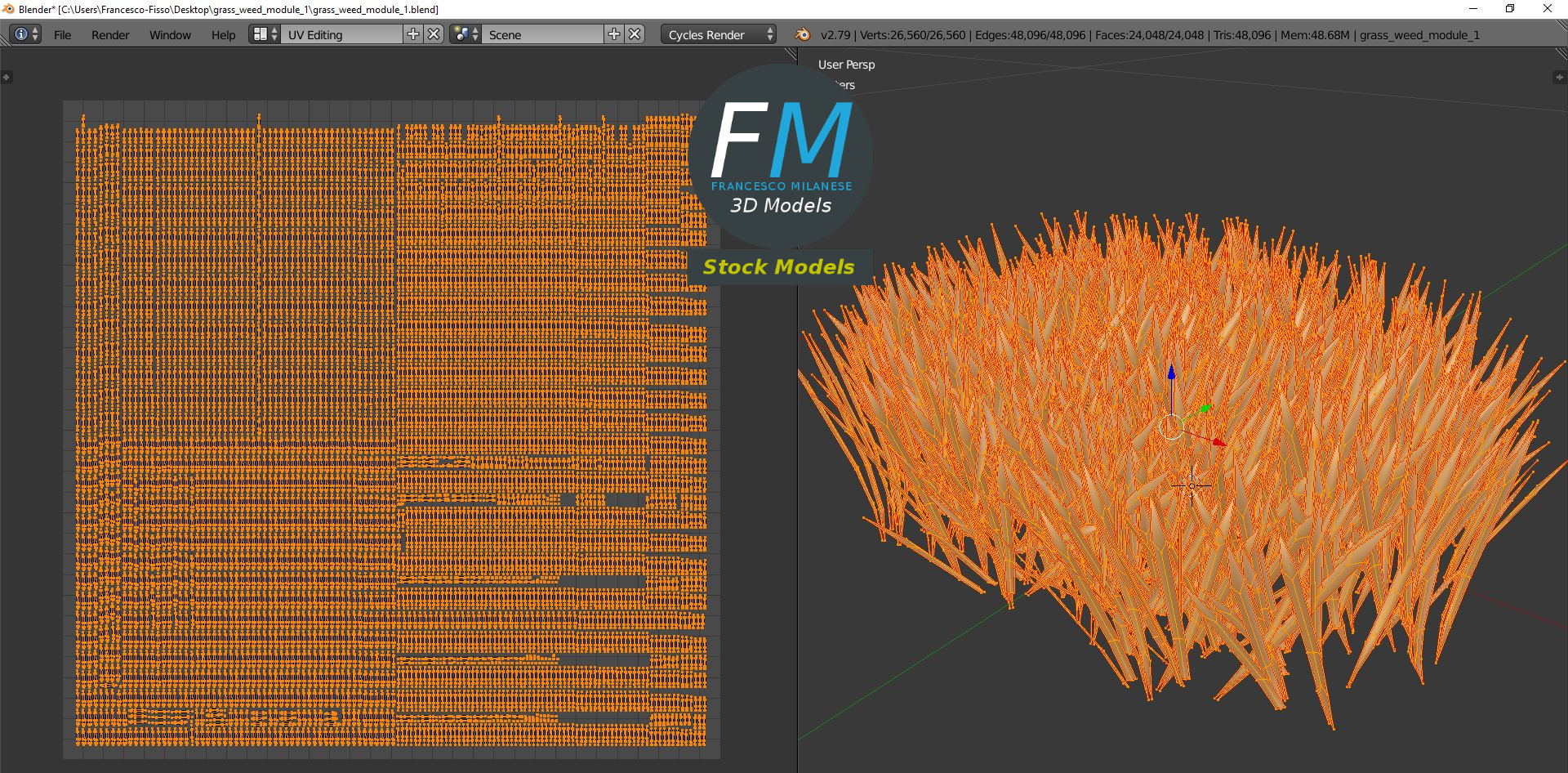 3D-Modell - Wildgras-Modul - 10