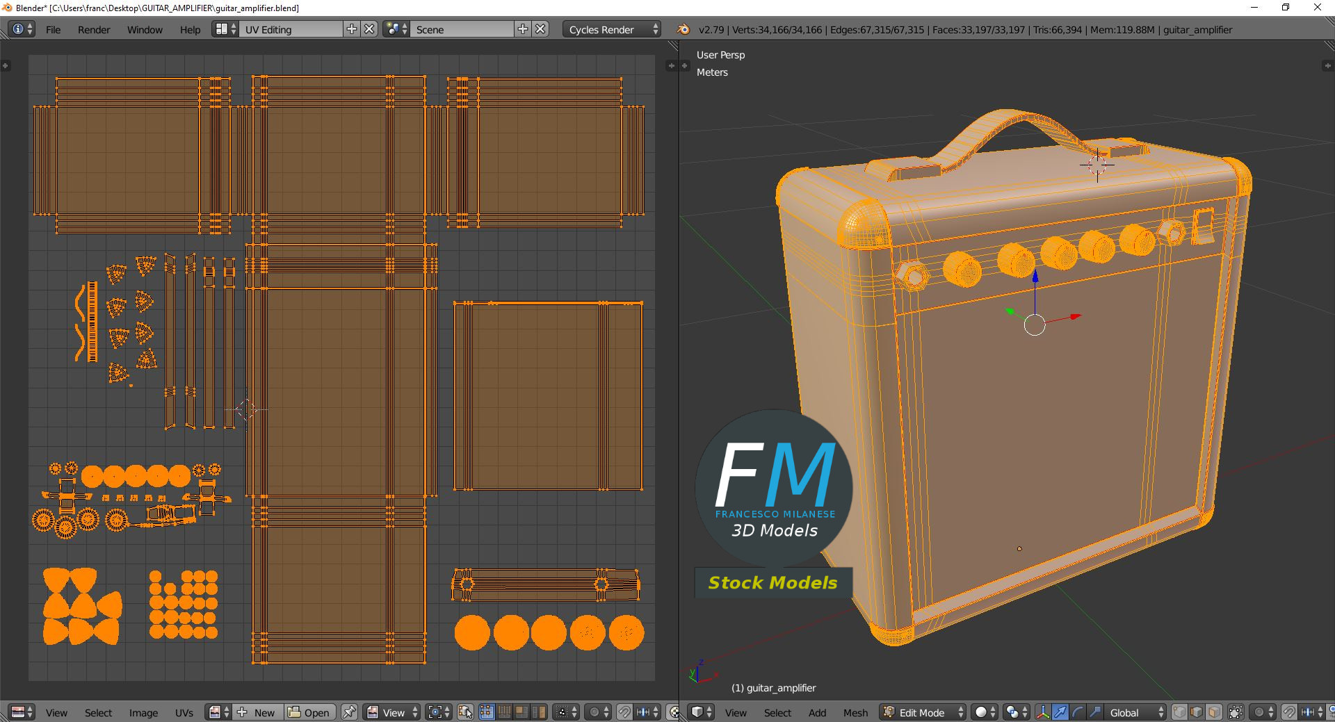 3D-Modell - Gitarrenverstärker - 10
