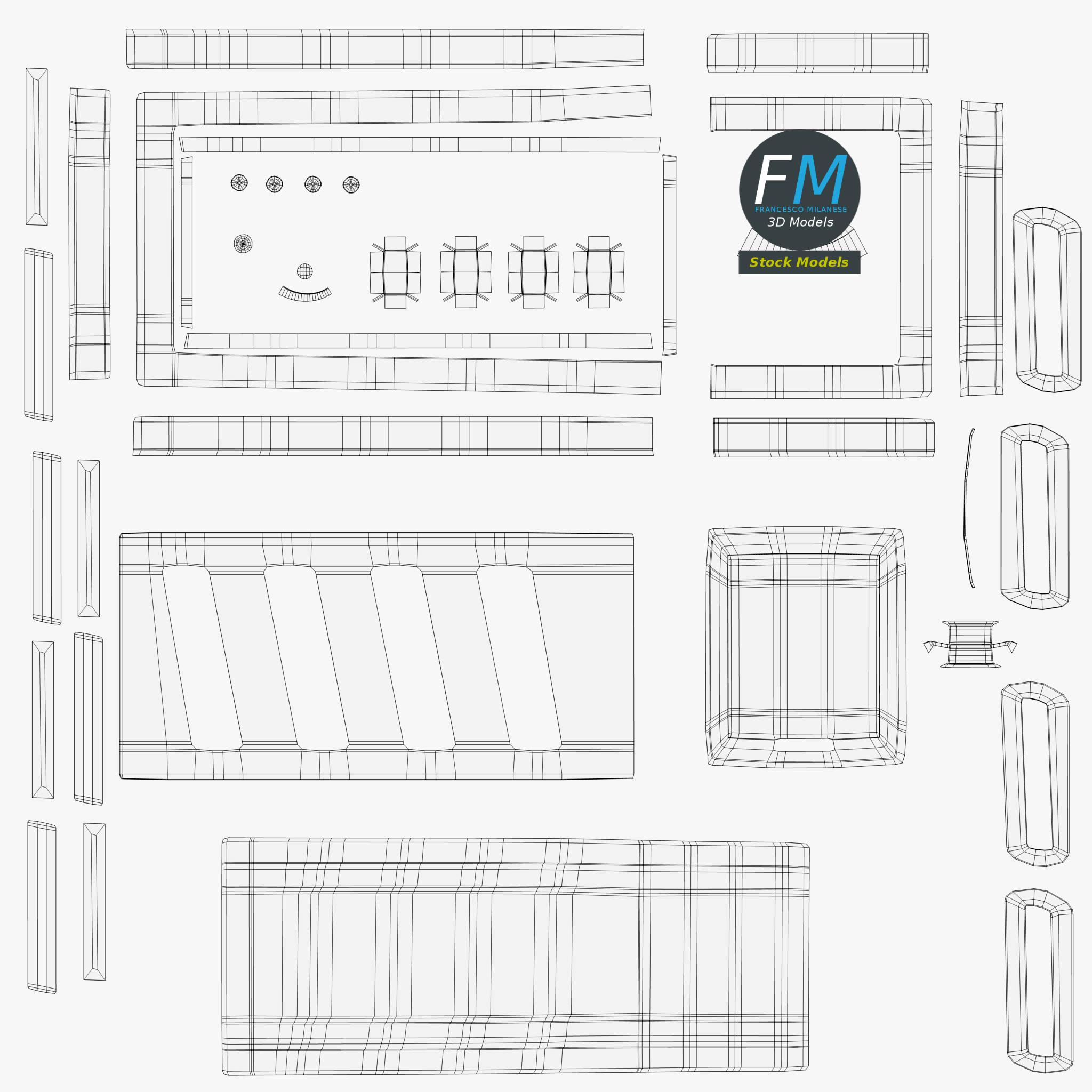 3D-Modell - Gitarren-Equalizer-Bedienfeld - 11 3D-Modell - Gitarren-Equalizer-Bedienfeld - 11