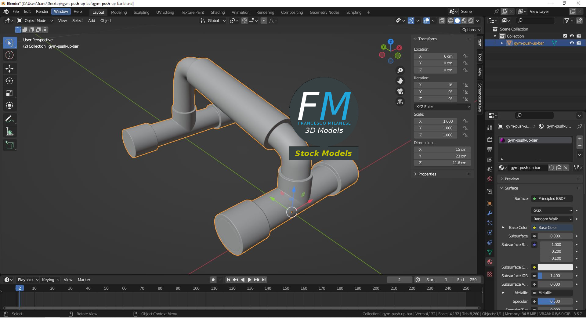 3D-Modell - Liegestützgriffe - 09