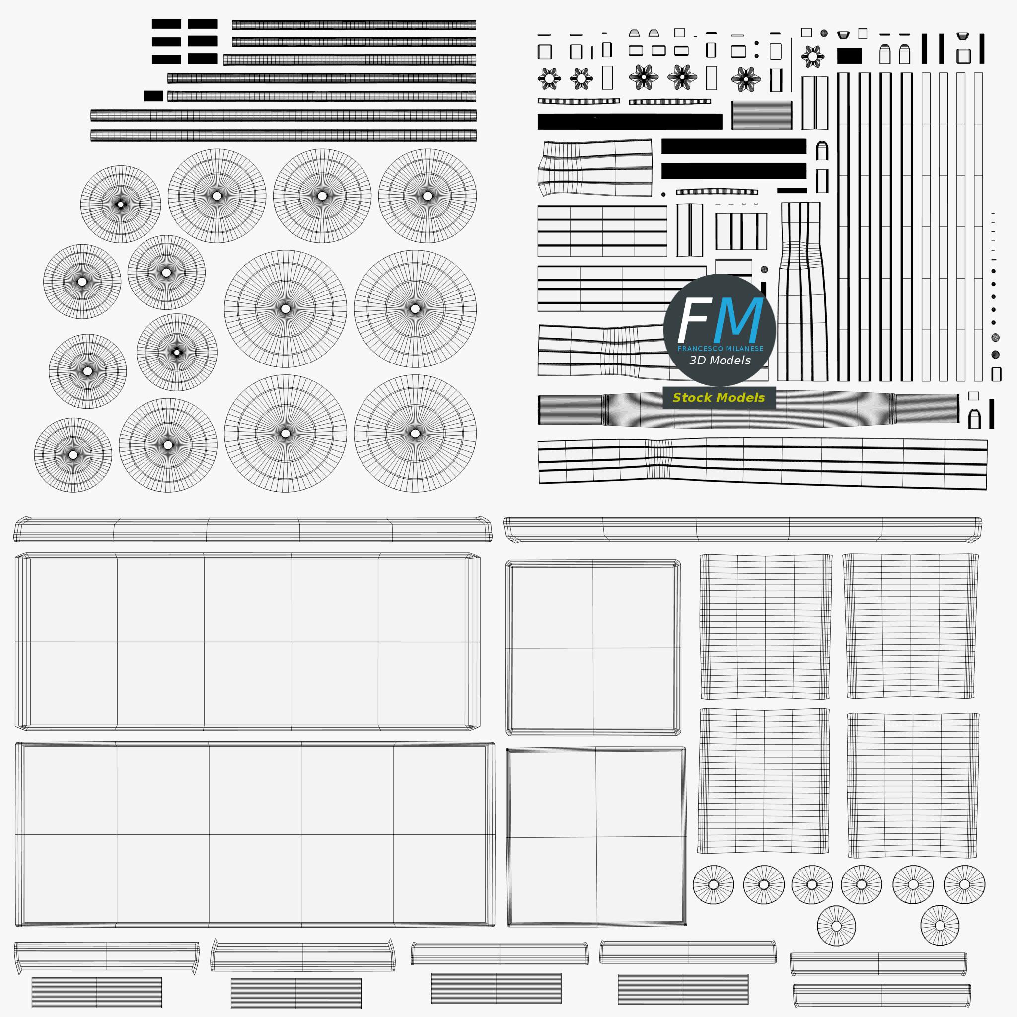 3D-Modell - Hantelbank - 11 3D-Modell - Hantelbank - 11