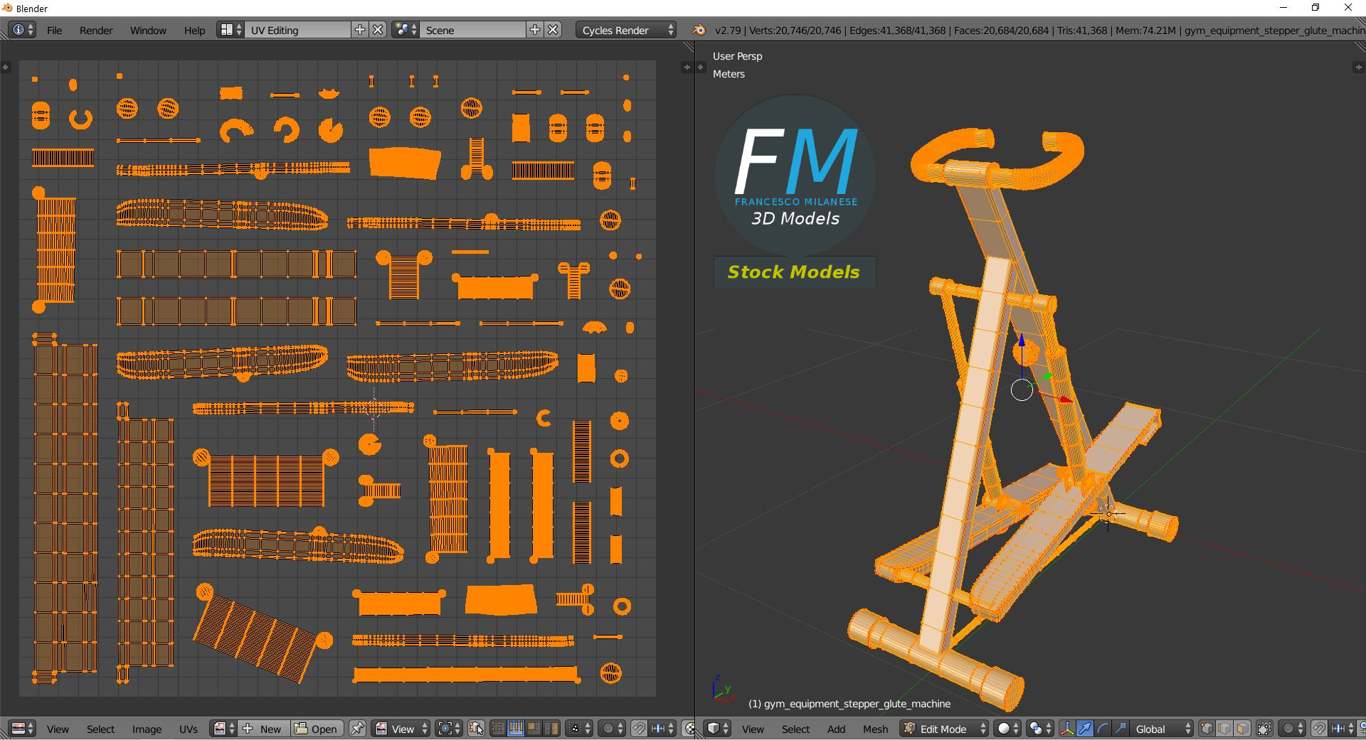 3D-Modell - Stepper für Gesäßtraining - 10