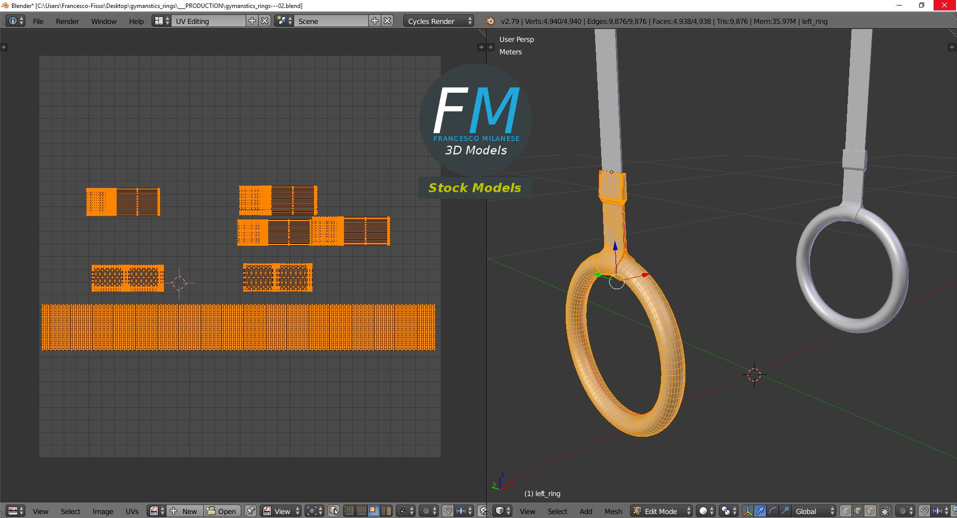 3D-Modell - Turnringe - 10