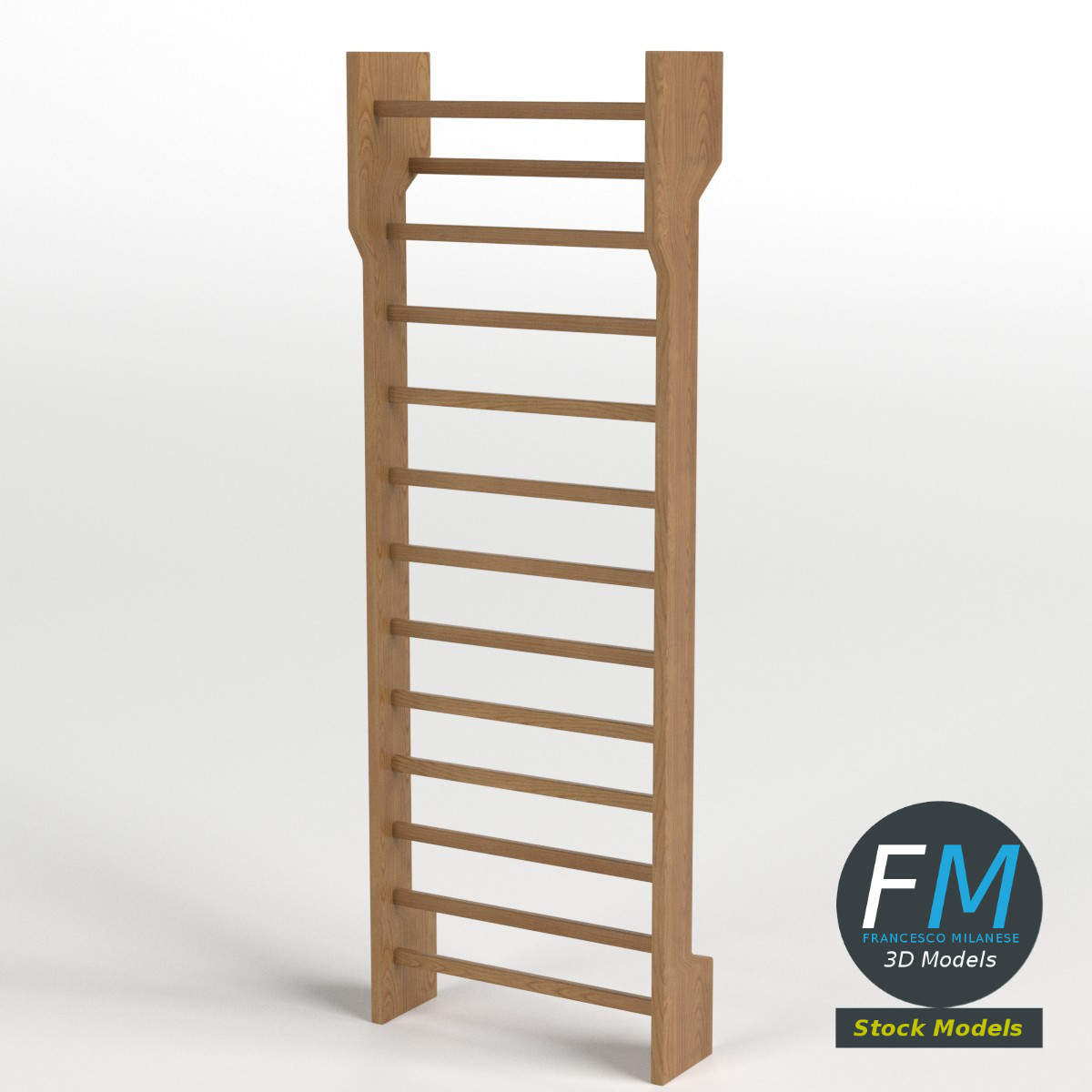 3D-Modell - Sprossenwand - 01