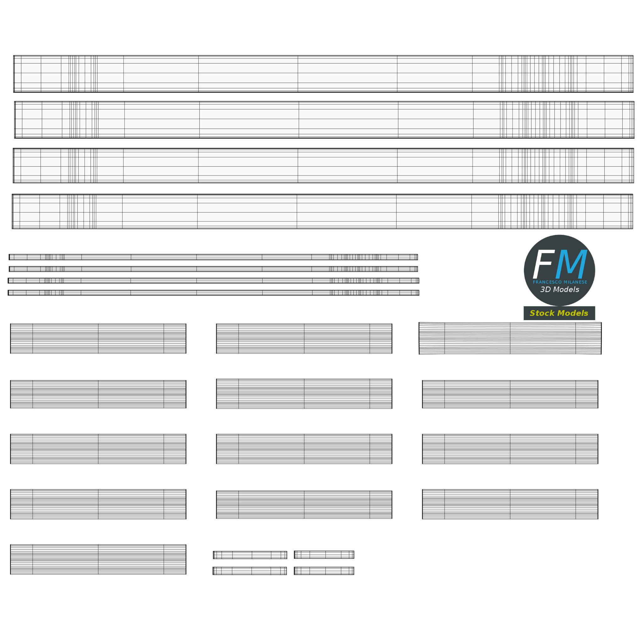 3D-Modell - Sprossenwand - 11 3D-Modell - Sprossenwand - 11