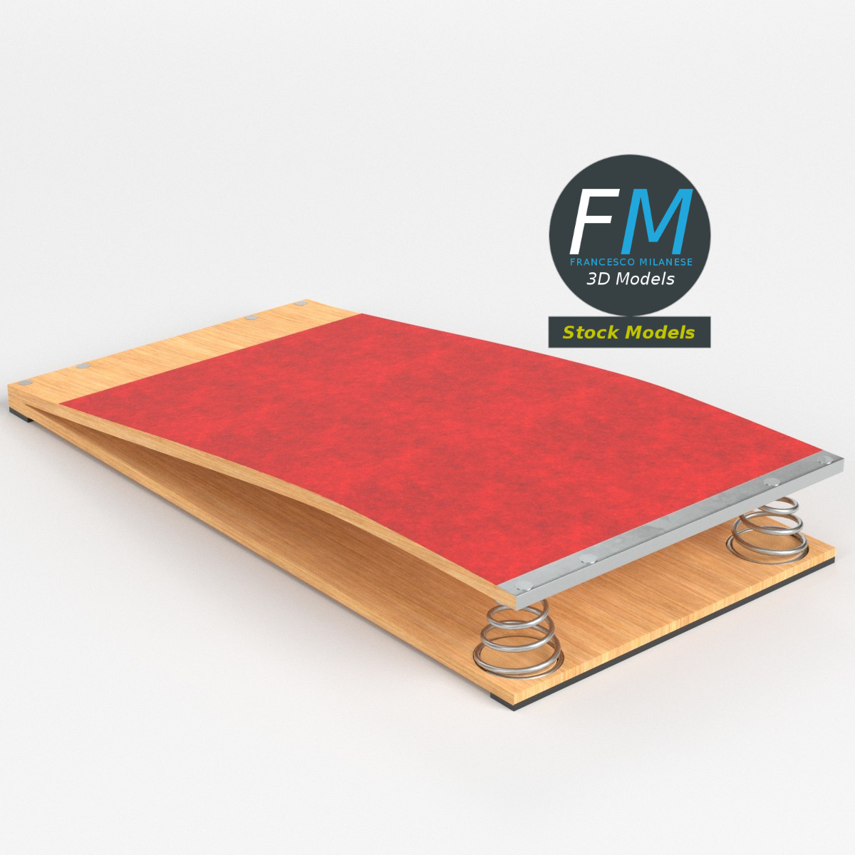 3D-Modell - Sprungbrett für Turnen - 01