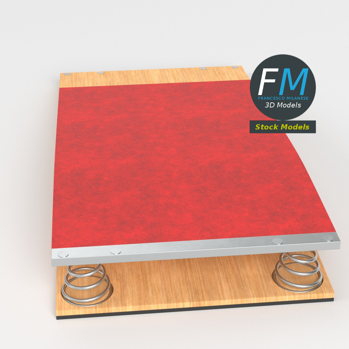 3D-Modell - Sprungbrett für Turnen - 02