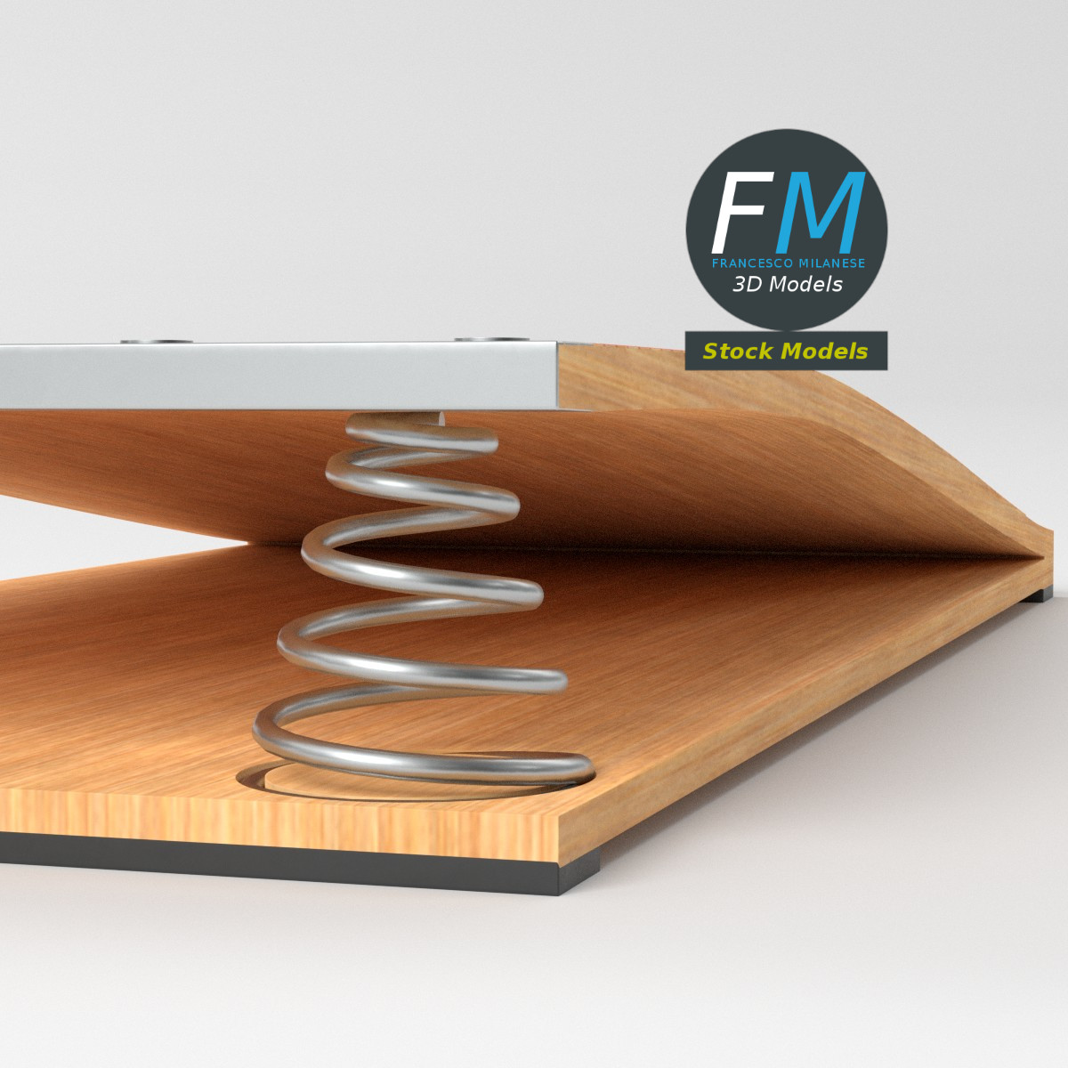 3D-Modell - Sprungbrett für Turnen - 05