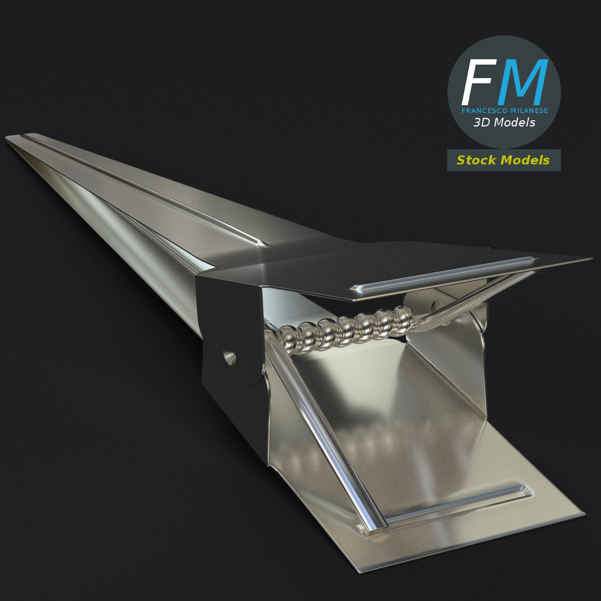 3D-Modell - Haarspange - 02