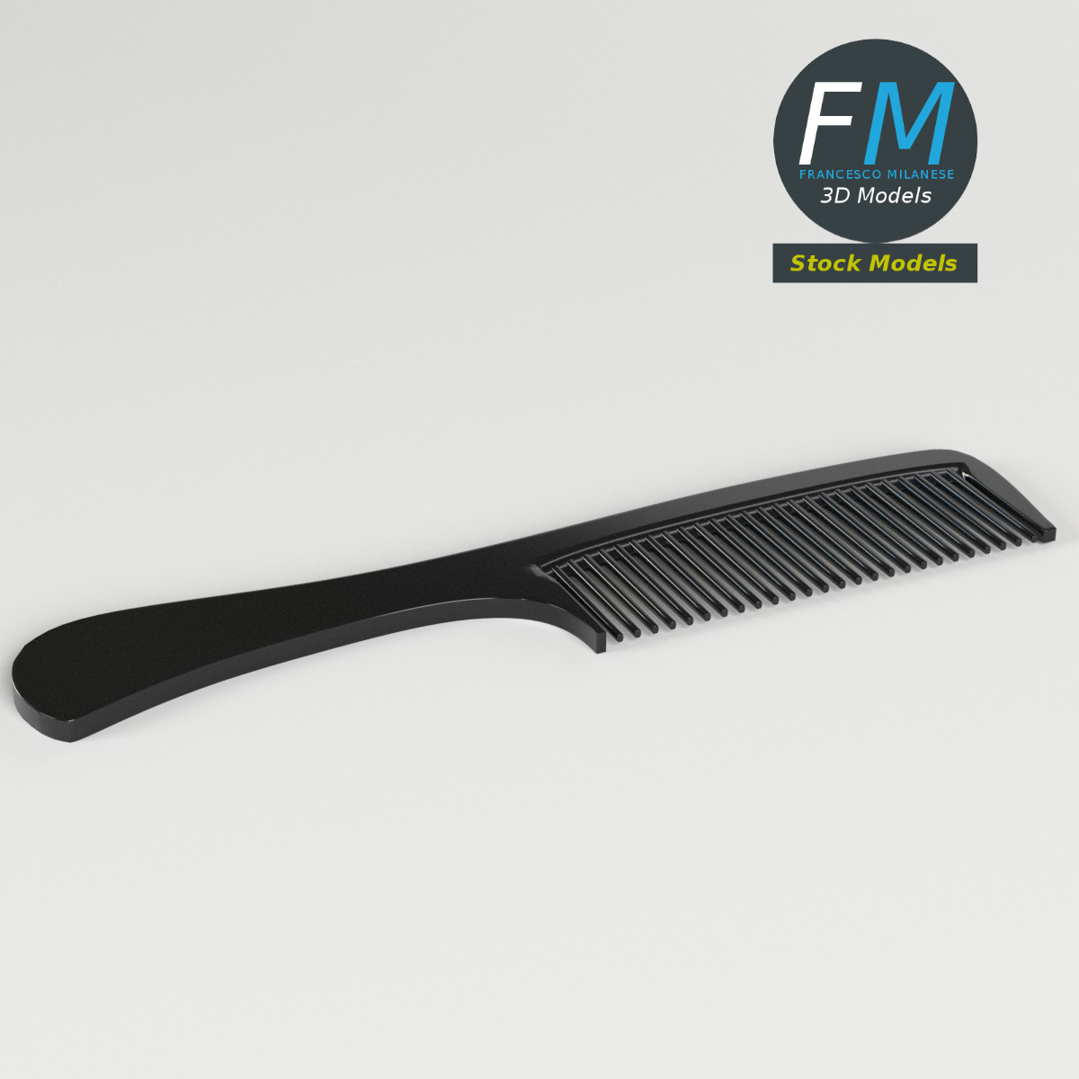 3D-Modell - Kamm mit Griff - 03