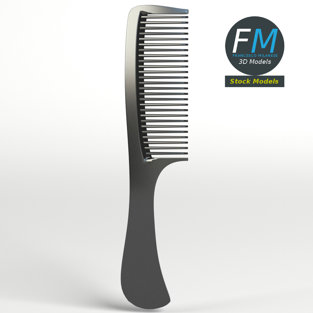 3D-Modell - Kamm mit Griff - 04