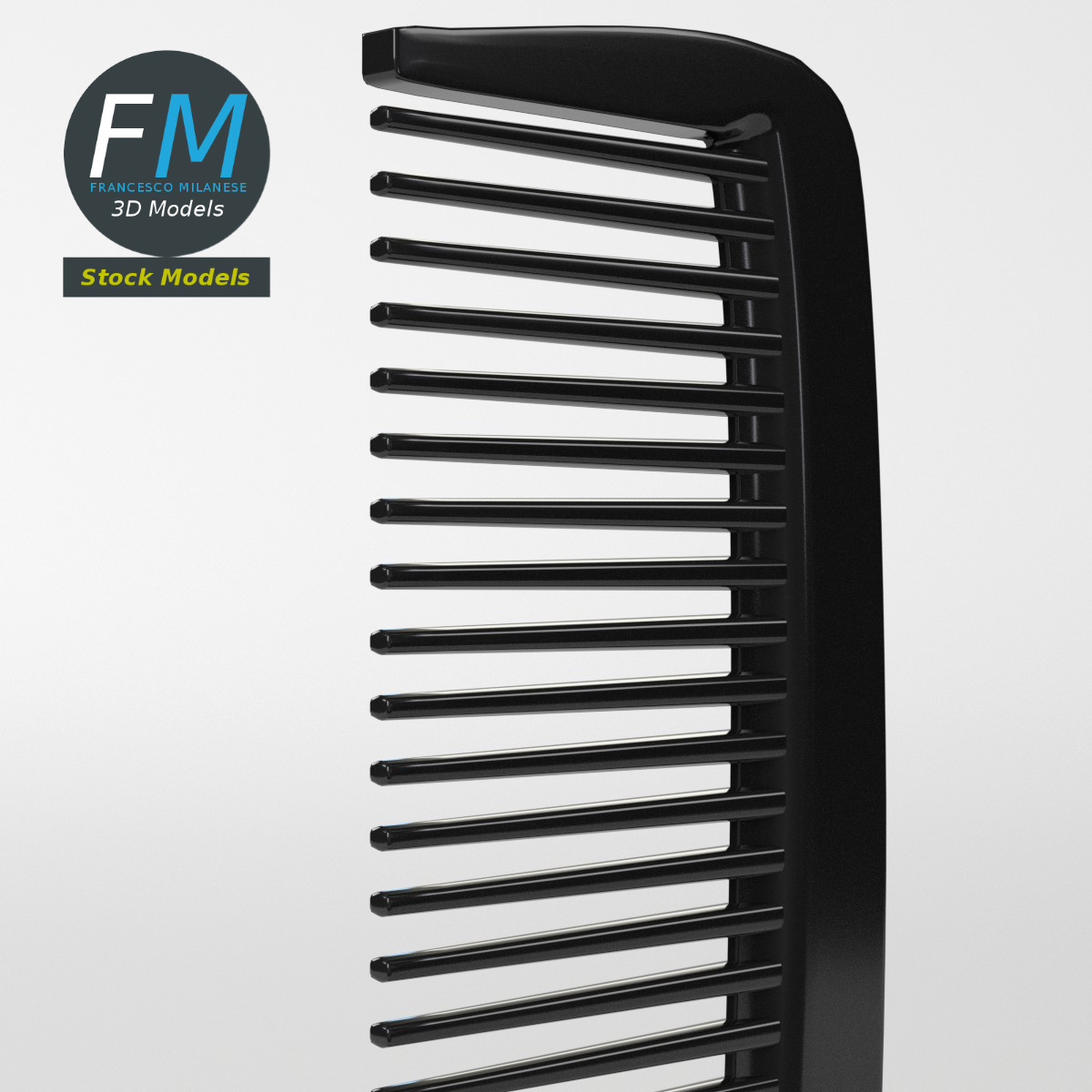 3D-Modell - Kamm mit Griff - 05