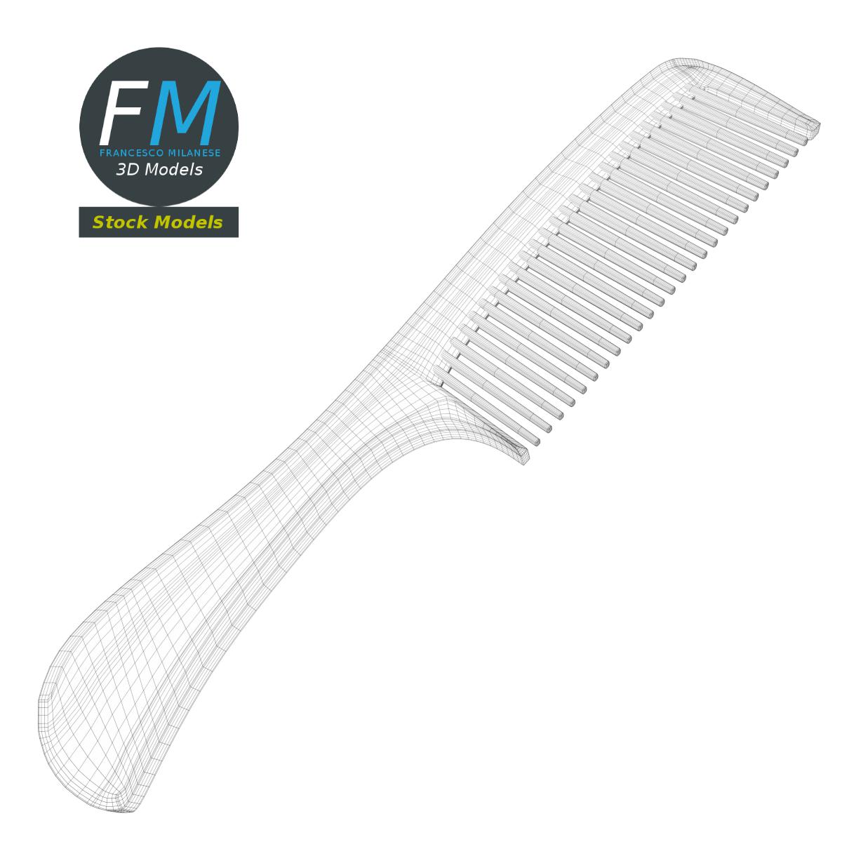 3D-Modell - Kamm mit Griff - 07