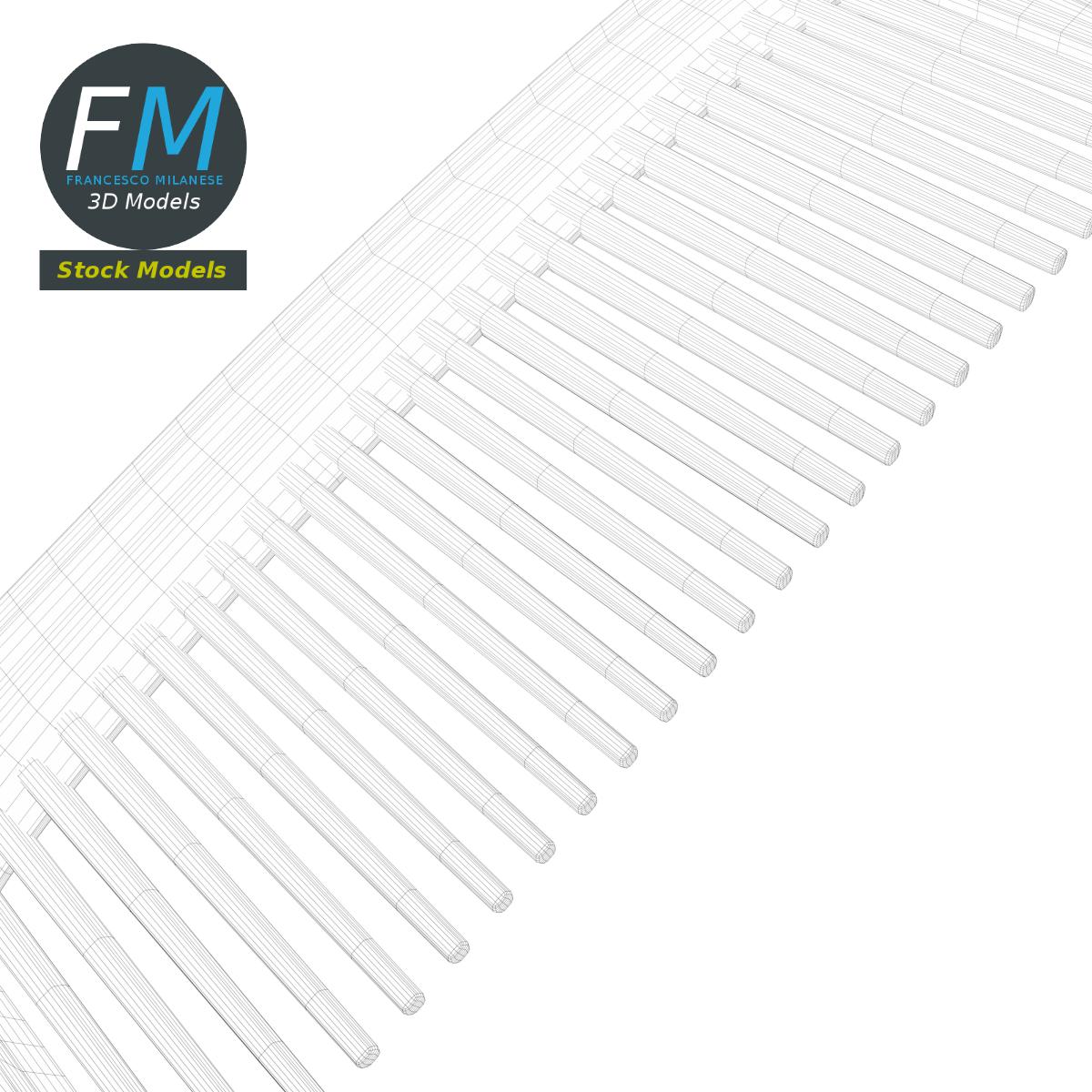 3D-Modell - Kamm mit Griff - 08