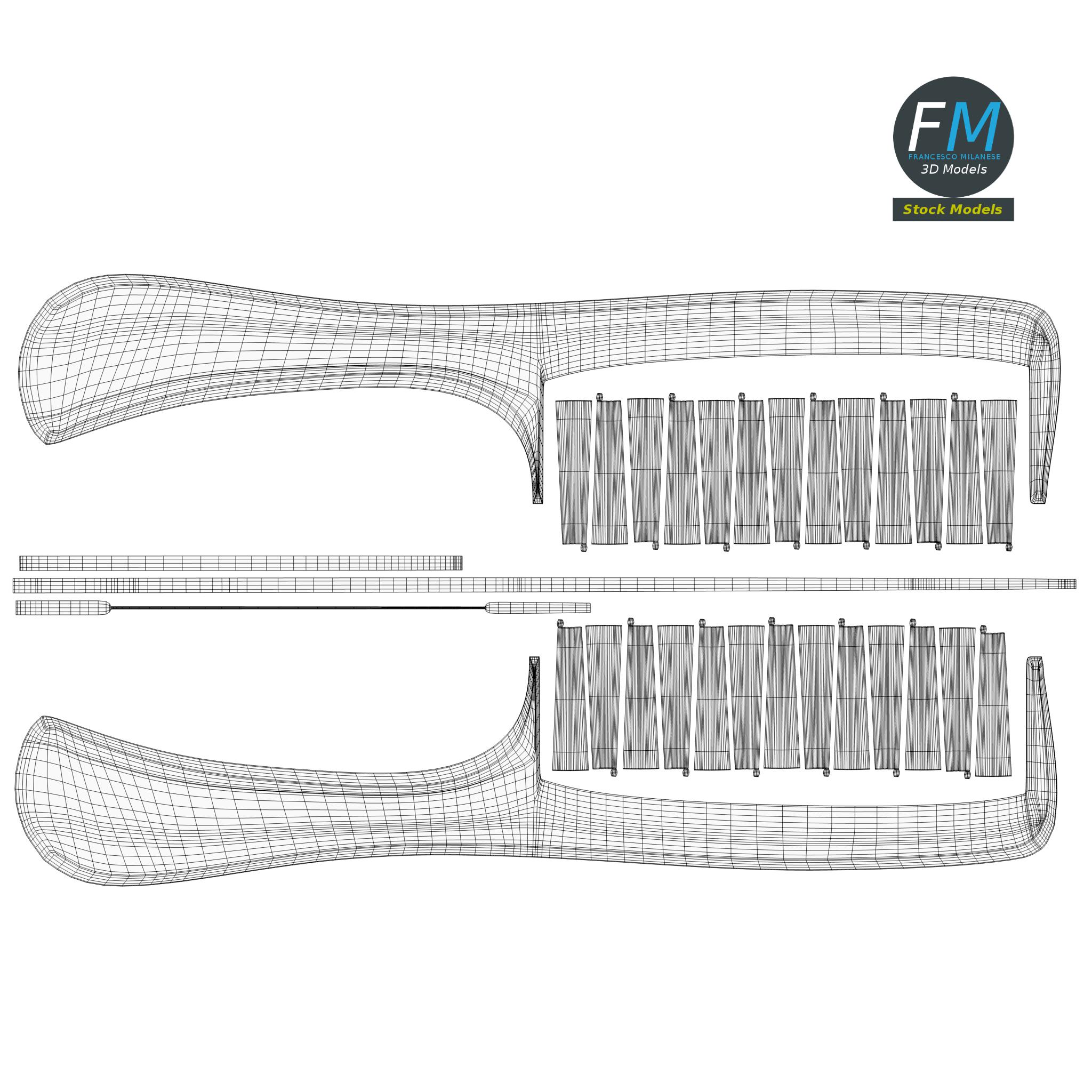 3D-Modell - Kamm mit Griff - 11 3D-Modell - Kamm mit Griff - 11