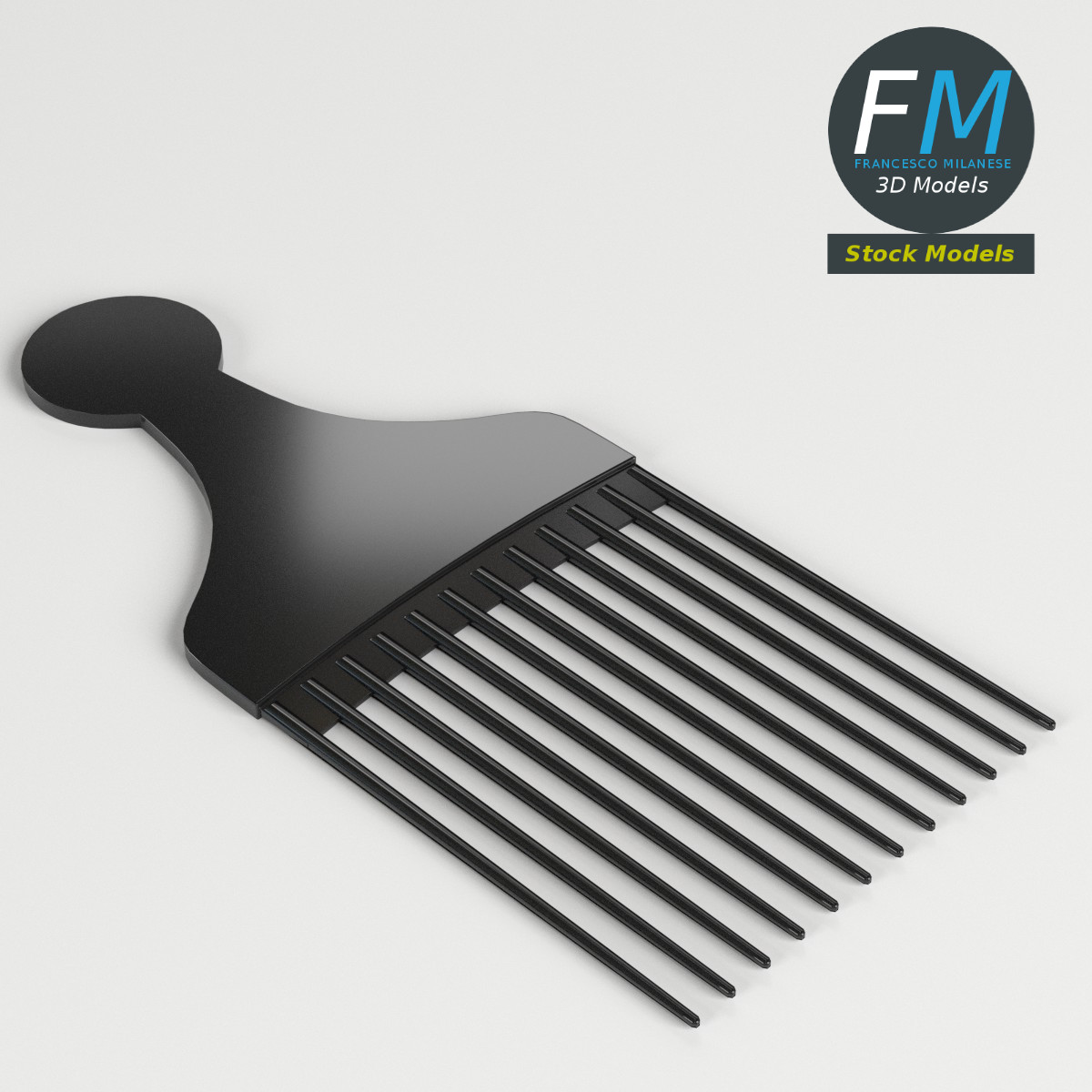 3D-Modell - Afrokamm - 01