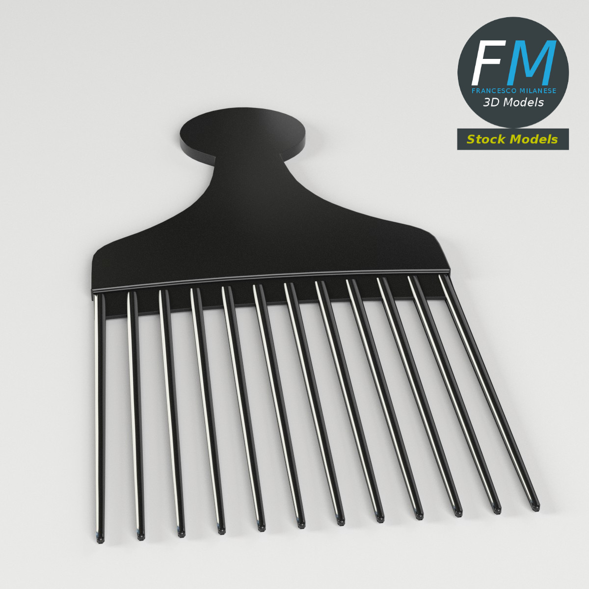 3D-Modell - Afrokamm - 02