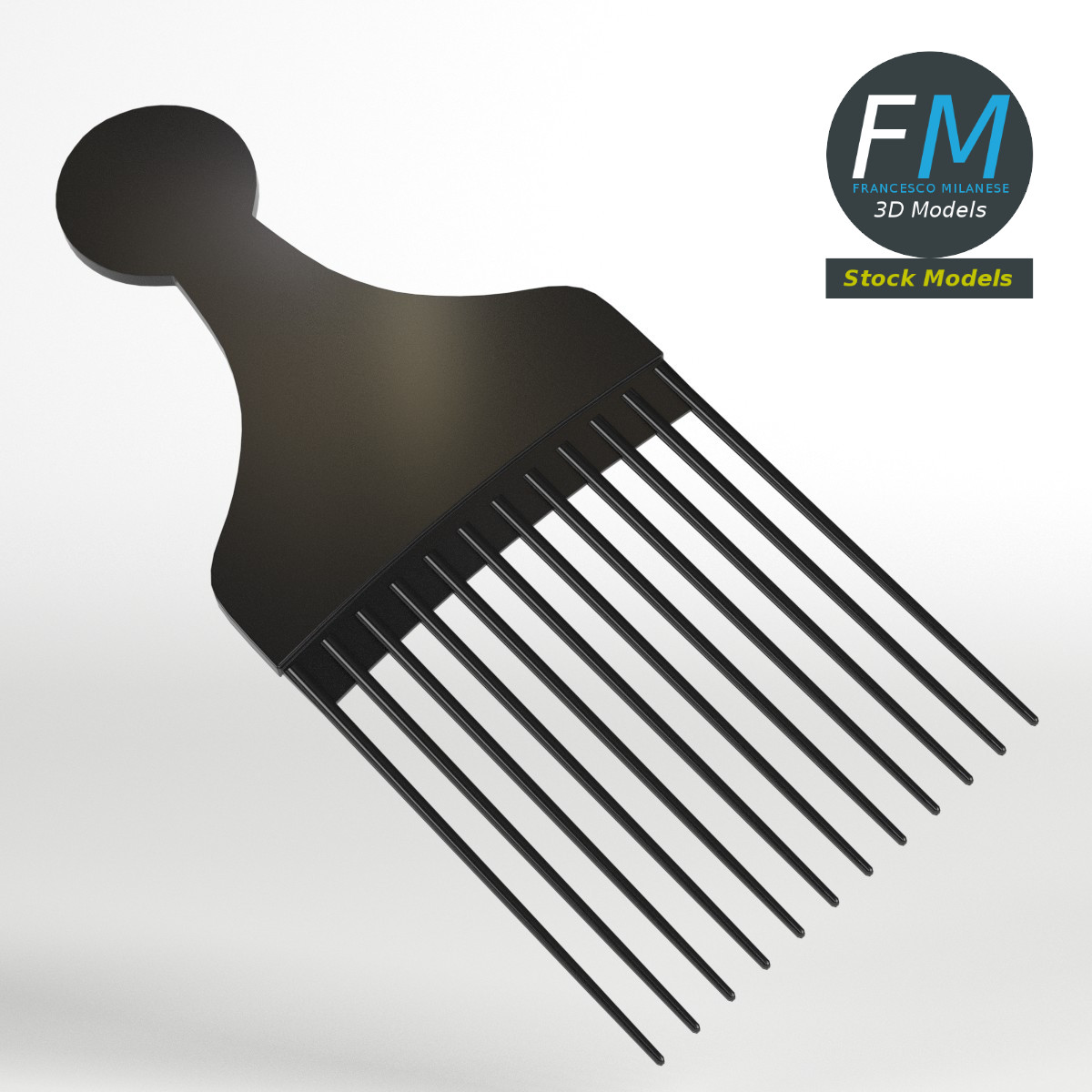 3D-Modell - Afrokamm - 03