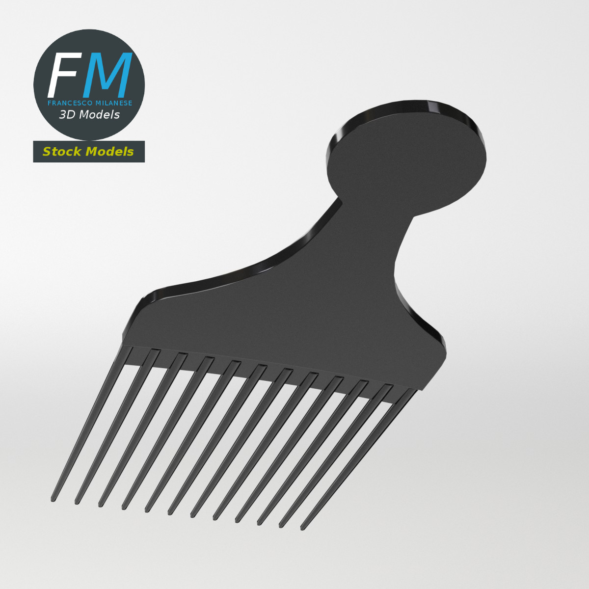 3D-Modell - Afrokamm - 05