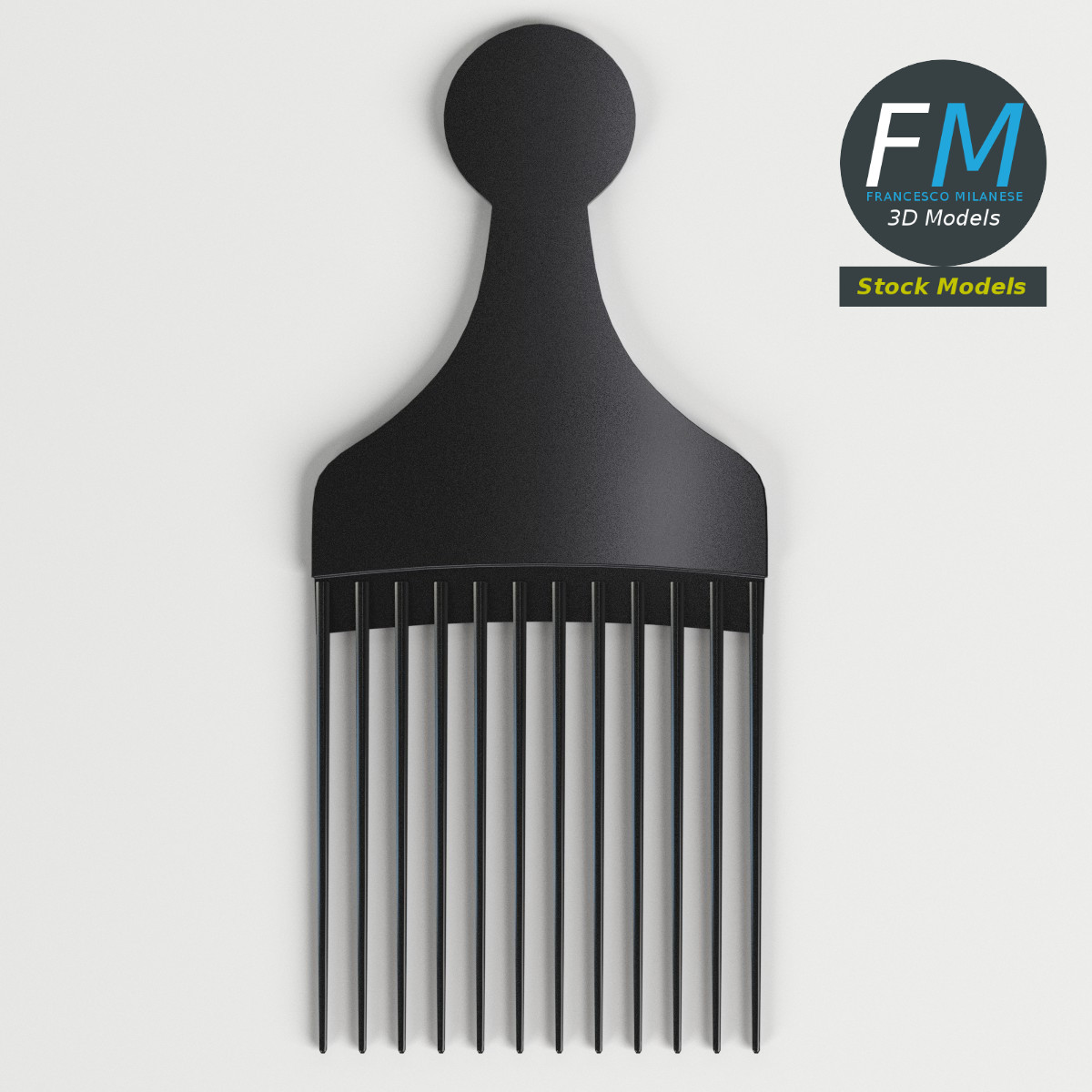 3D-Modell - Afrokamm - 06