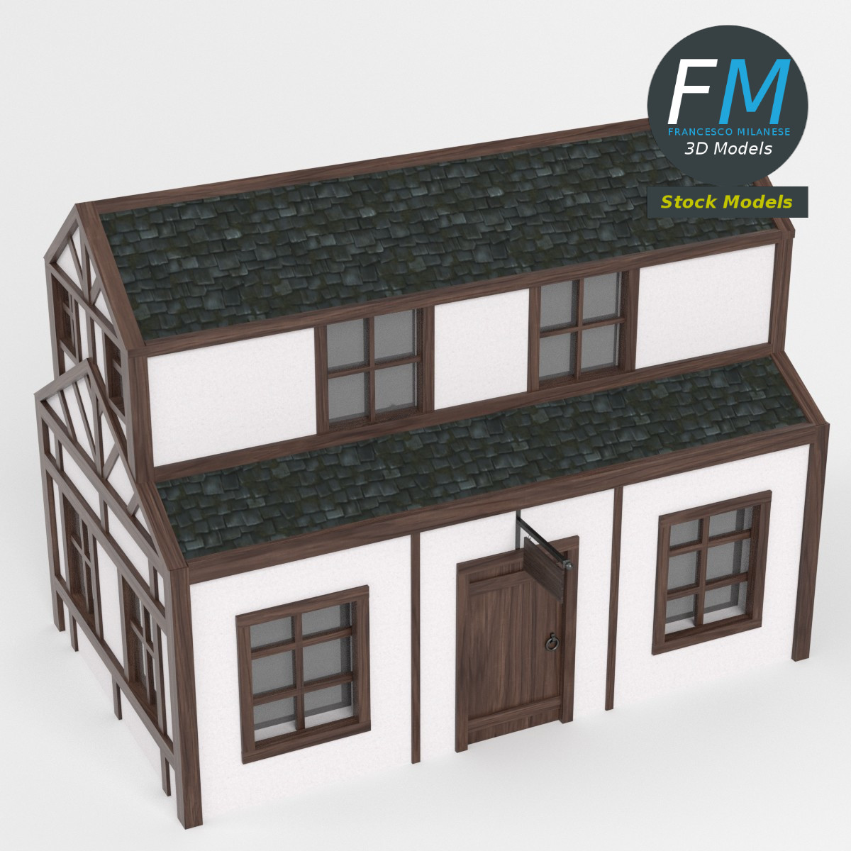 3D-Modell - Fachwerk-Gasthaus - 02