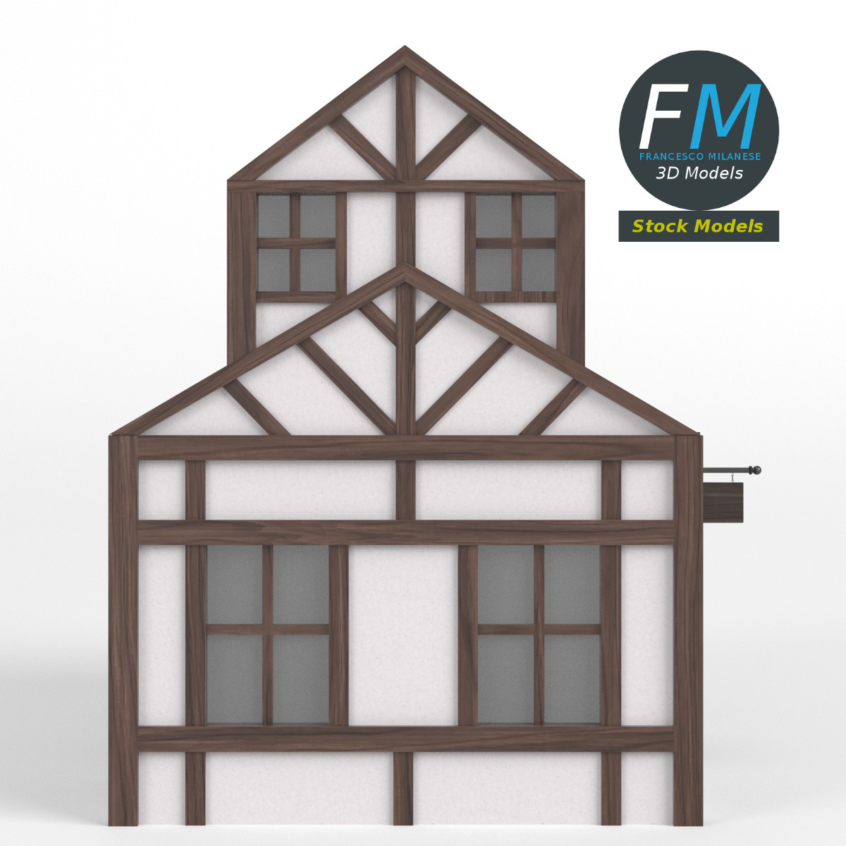 3D-Modell - Fachwerk-Gasthaus - 03