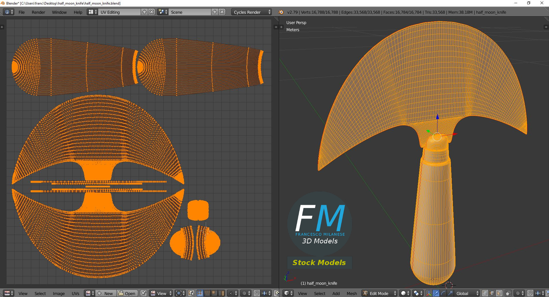 3D-Modell - Wiegemesser - 10
