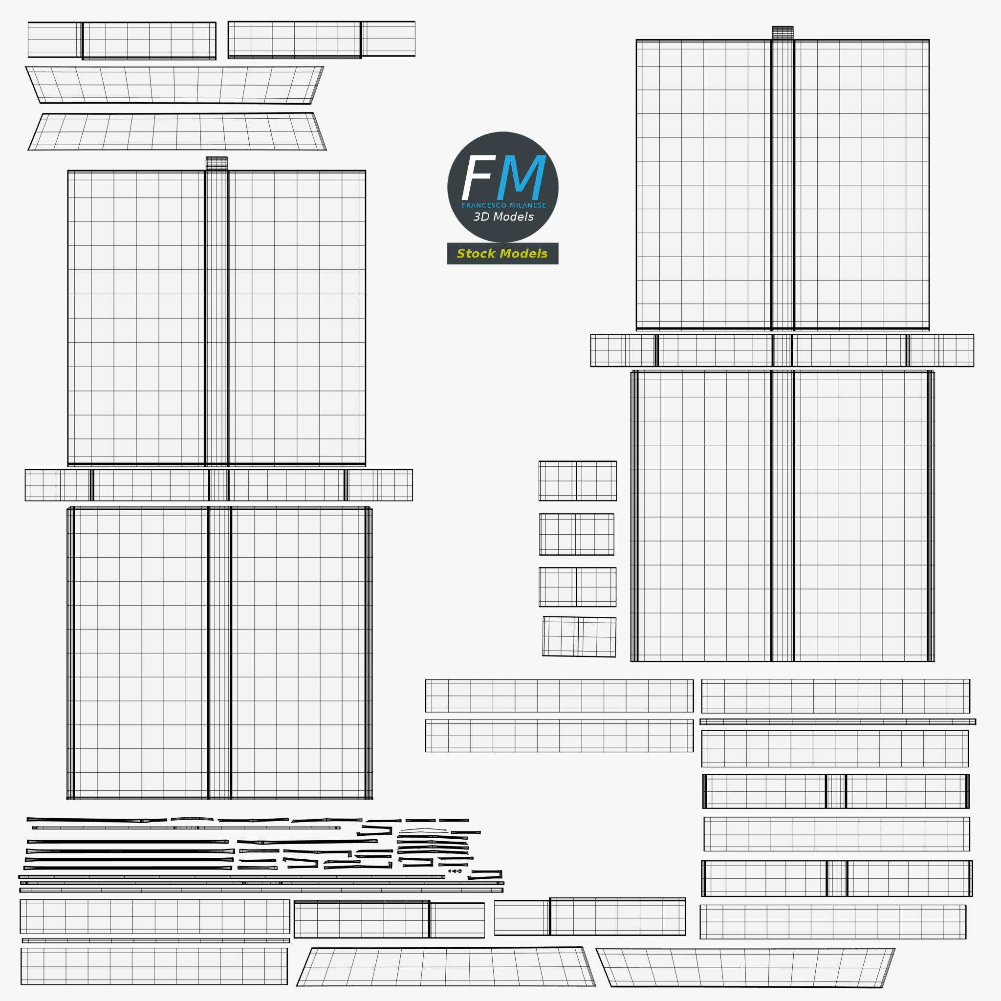 3D-Modell - Halb Geöffneter Pizzakarton - 11 3D-Modell - Halb Geöffneter Pizzakarton - 11