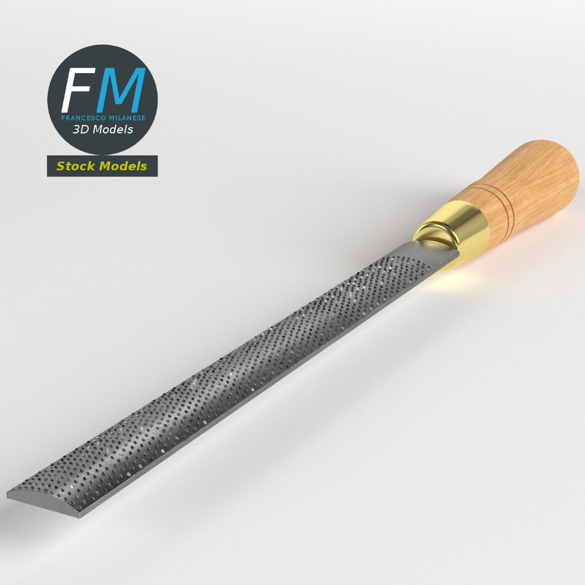 3D-Modell - Halbrundraspel - 01
