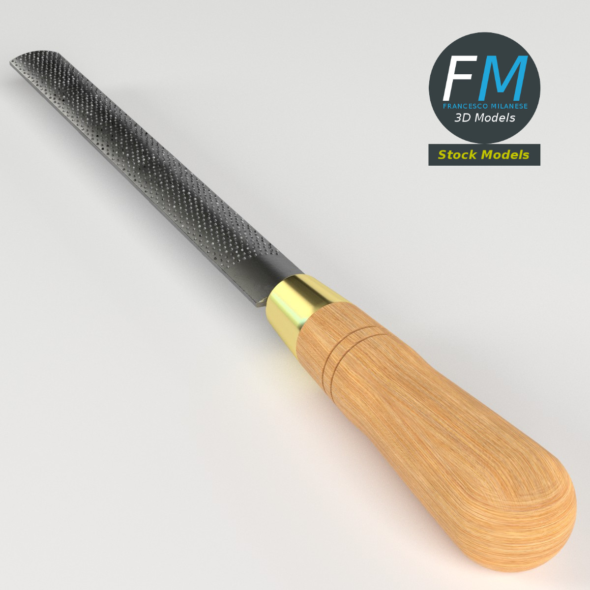 3D-Modell - Halbrundraspel - 02