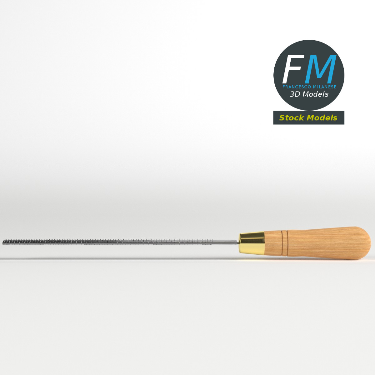3D-Modell - Halbrundraspel - 03