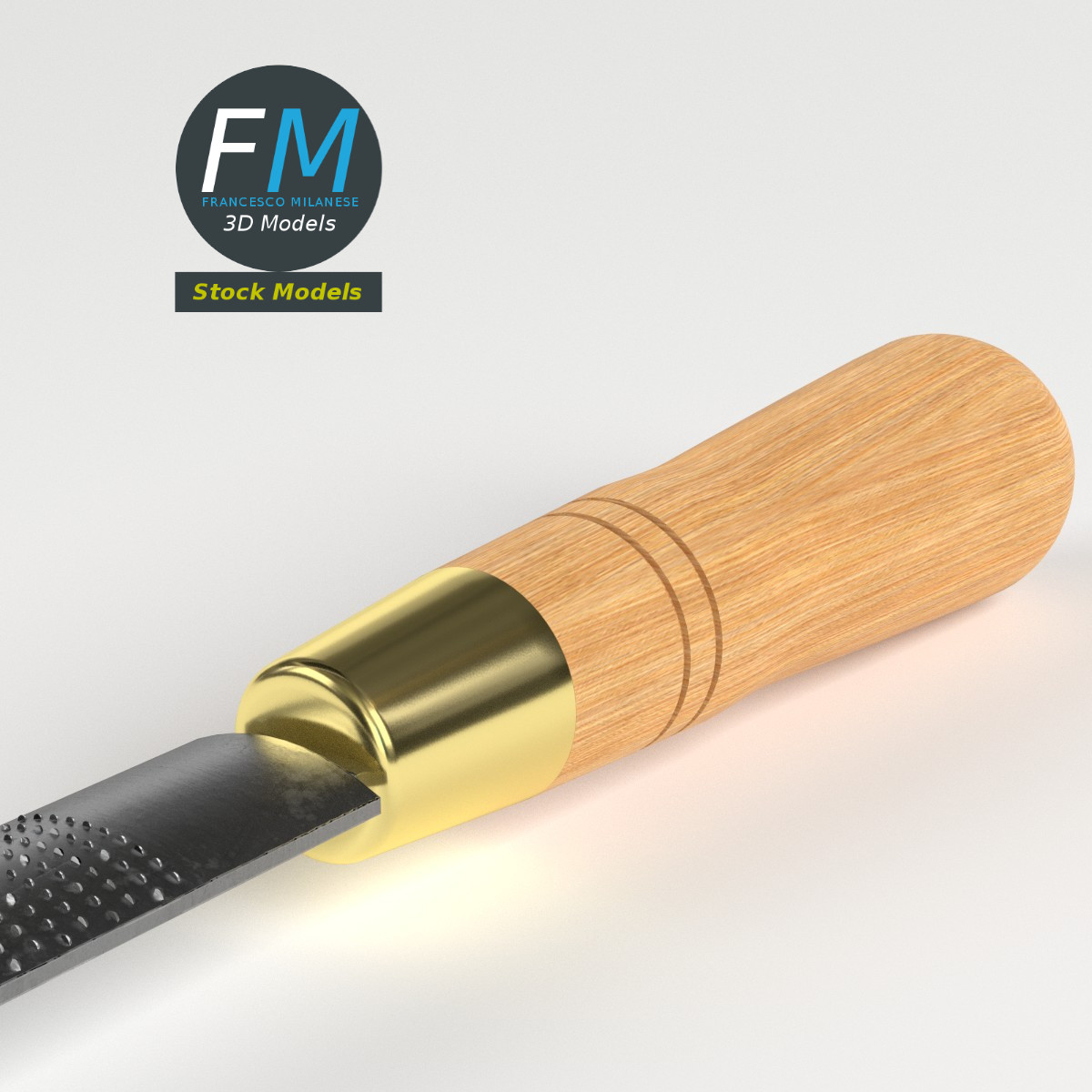 3D-Modell - Halbrundraspel - 04
