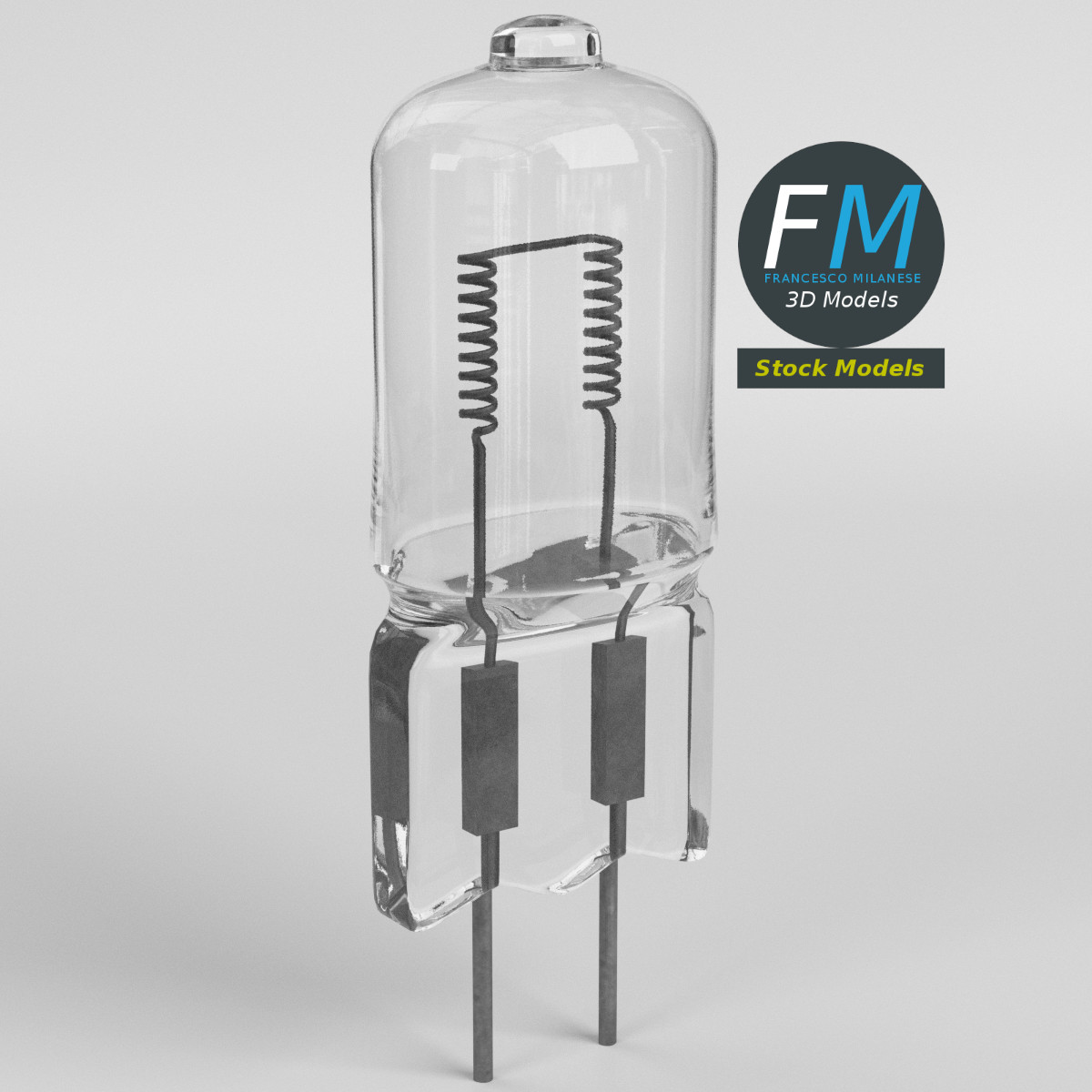 3D-Modell - Halogenlampe - 01