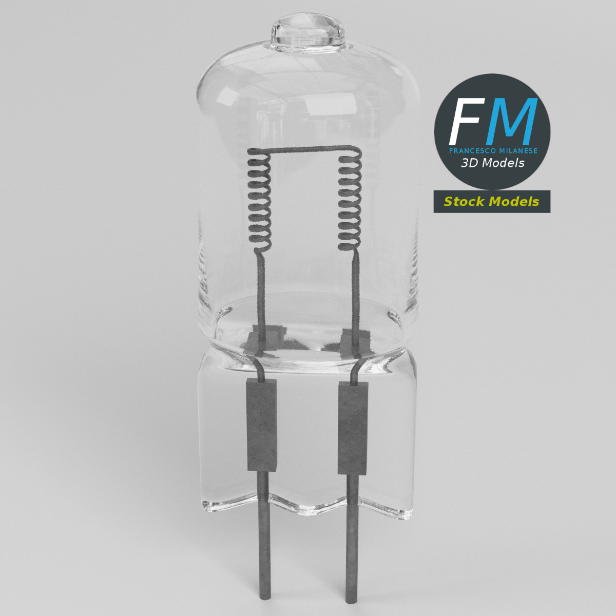 3D-Modell - Halogenlampe - 02