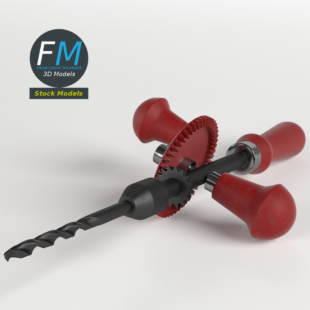 3D-Modell - Handbohrmaschine - 01