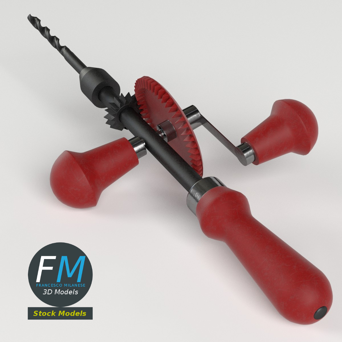 3D-Modell - Handbohrmaschine - 02