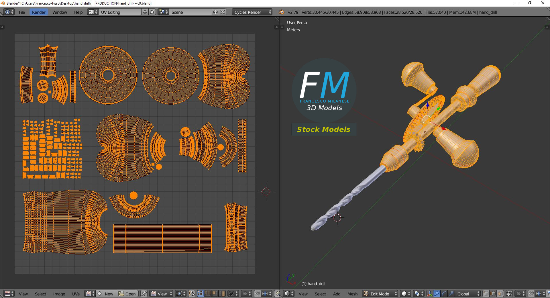 3D-Modell - Handbohrmaschine - 10