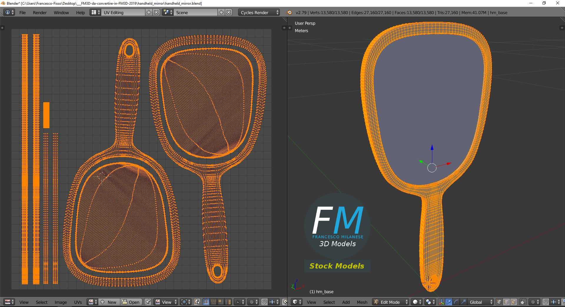 3D-Modell - Handspiegel - 10