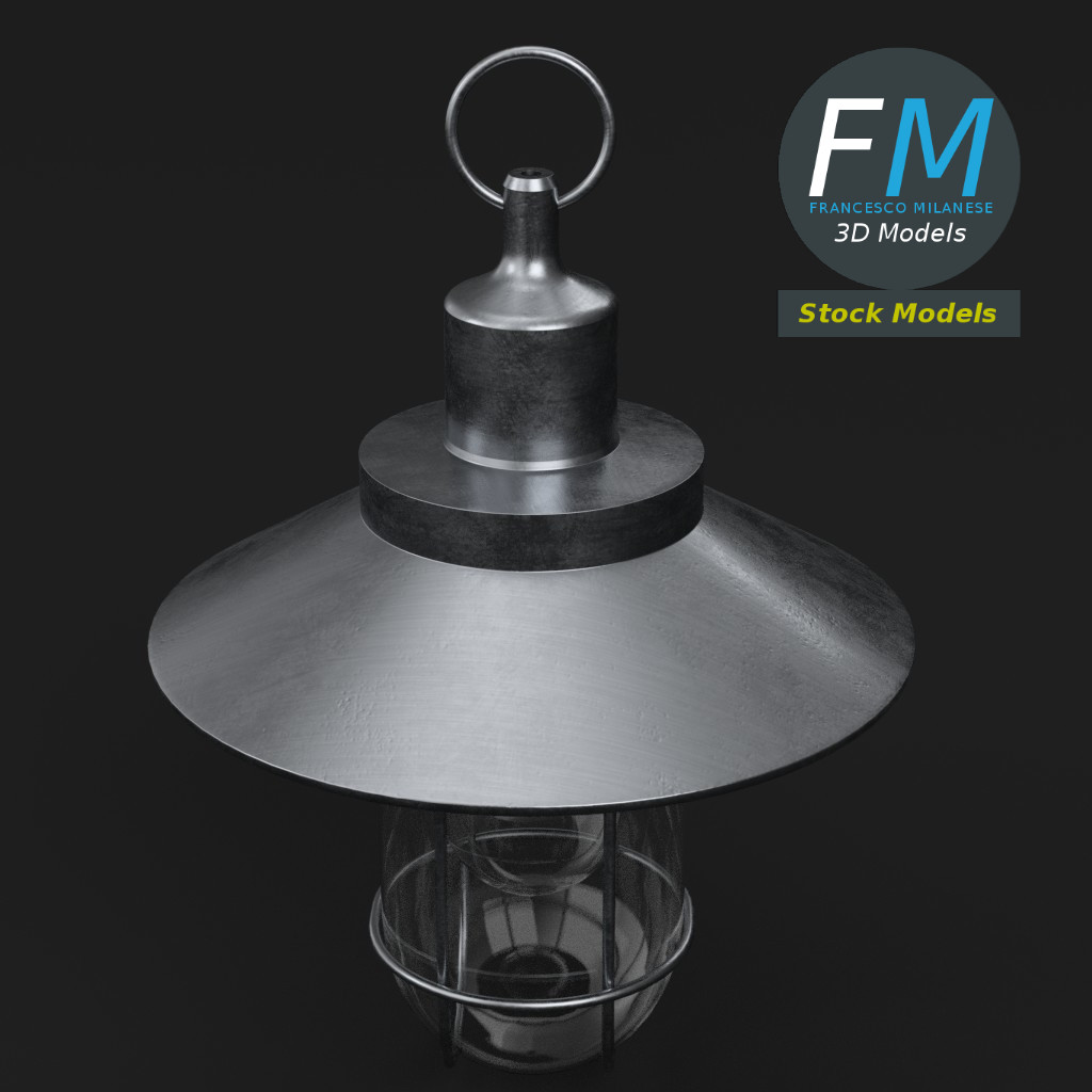 3D-Modell - Hängende Bulkhead-Leuchte - 02