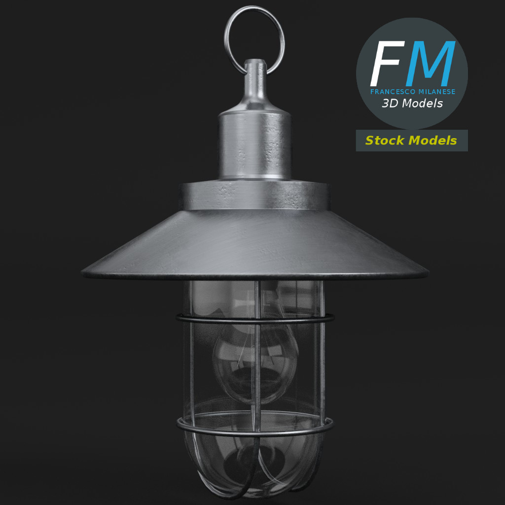 3D-Modell - Hängende Bulkhead-Leuchte - 03