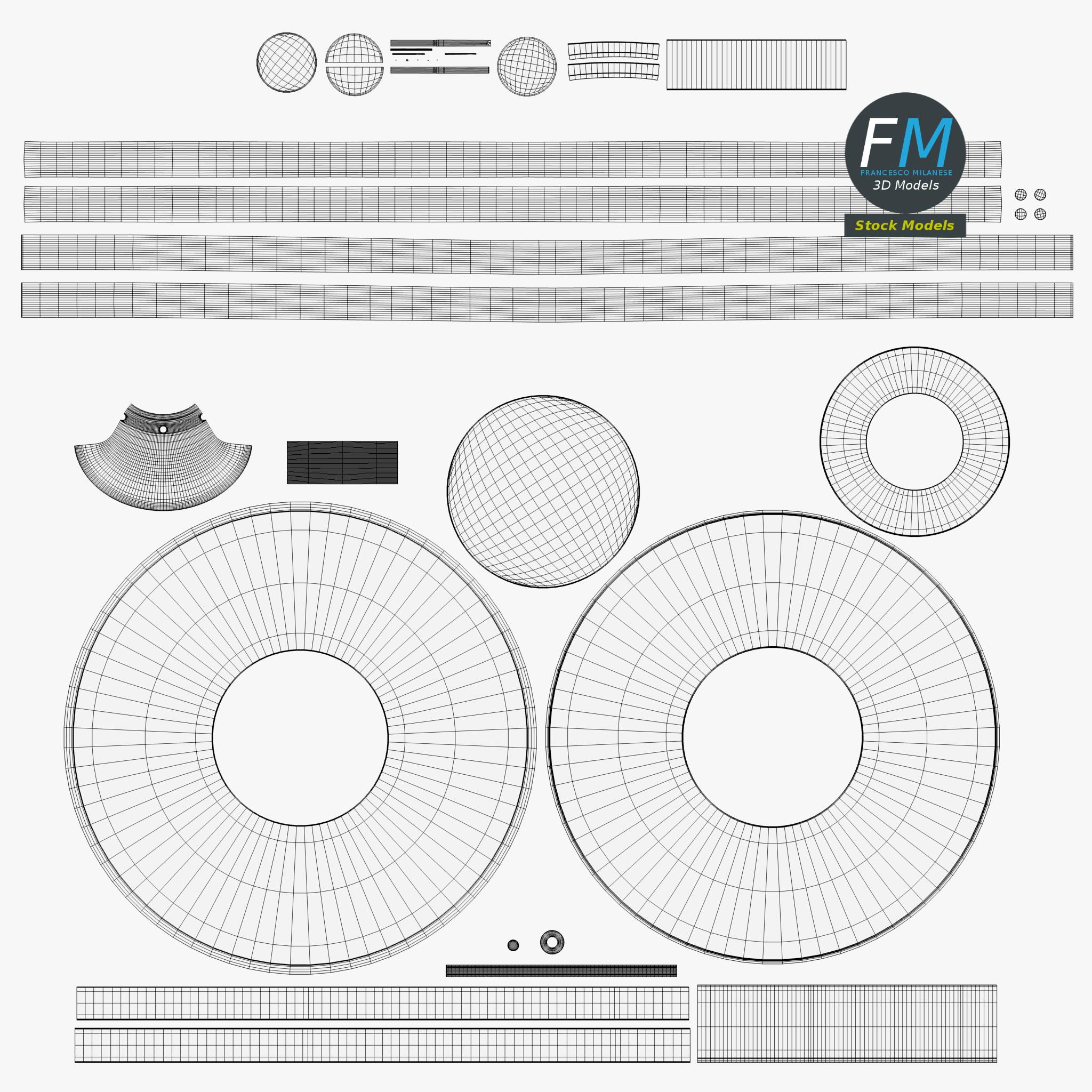 3D-Modell - Hängende Bulkhead-Leuchte - 11