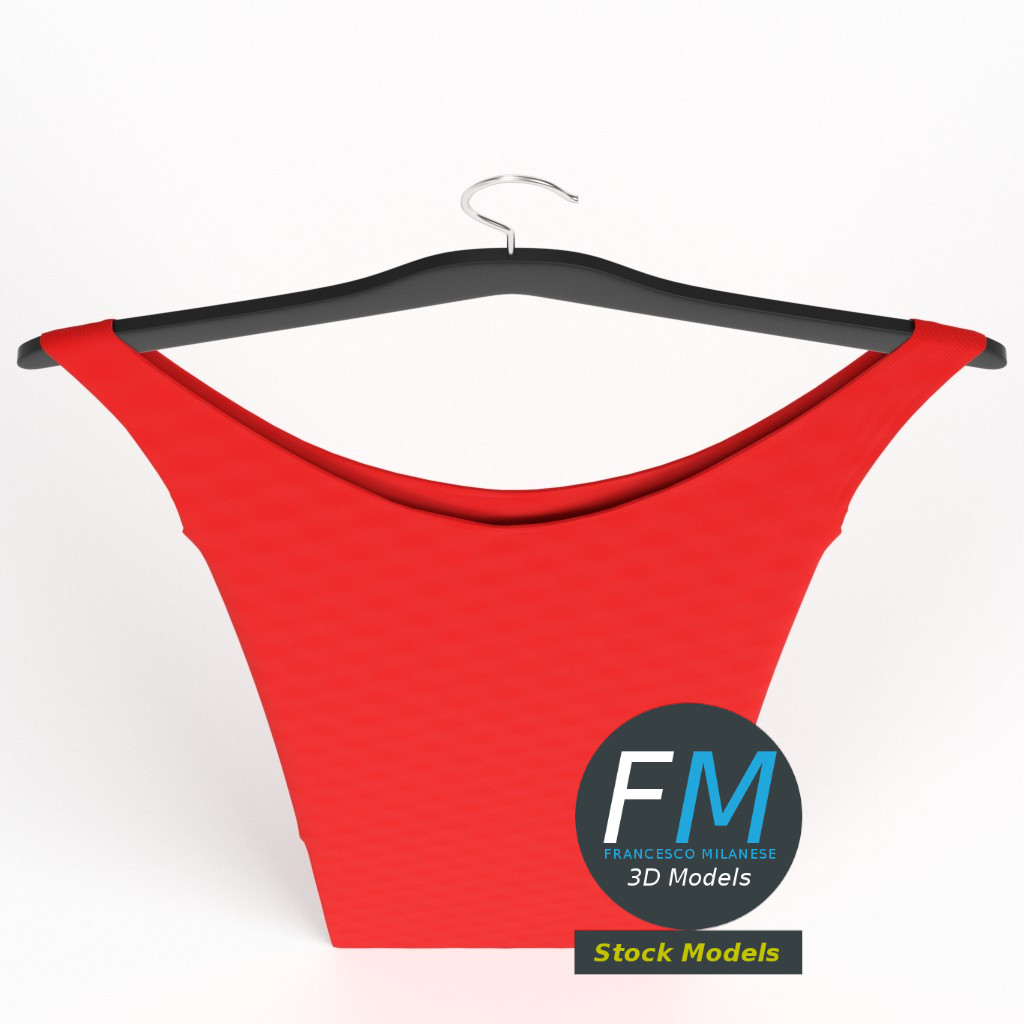 3D-Modell - Hängendes Ärmelloses Kleid - 06