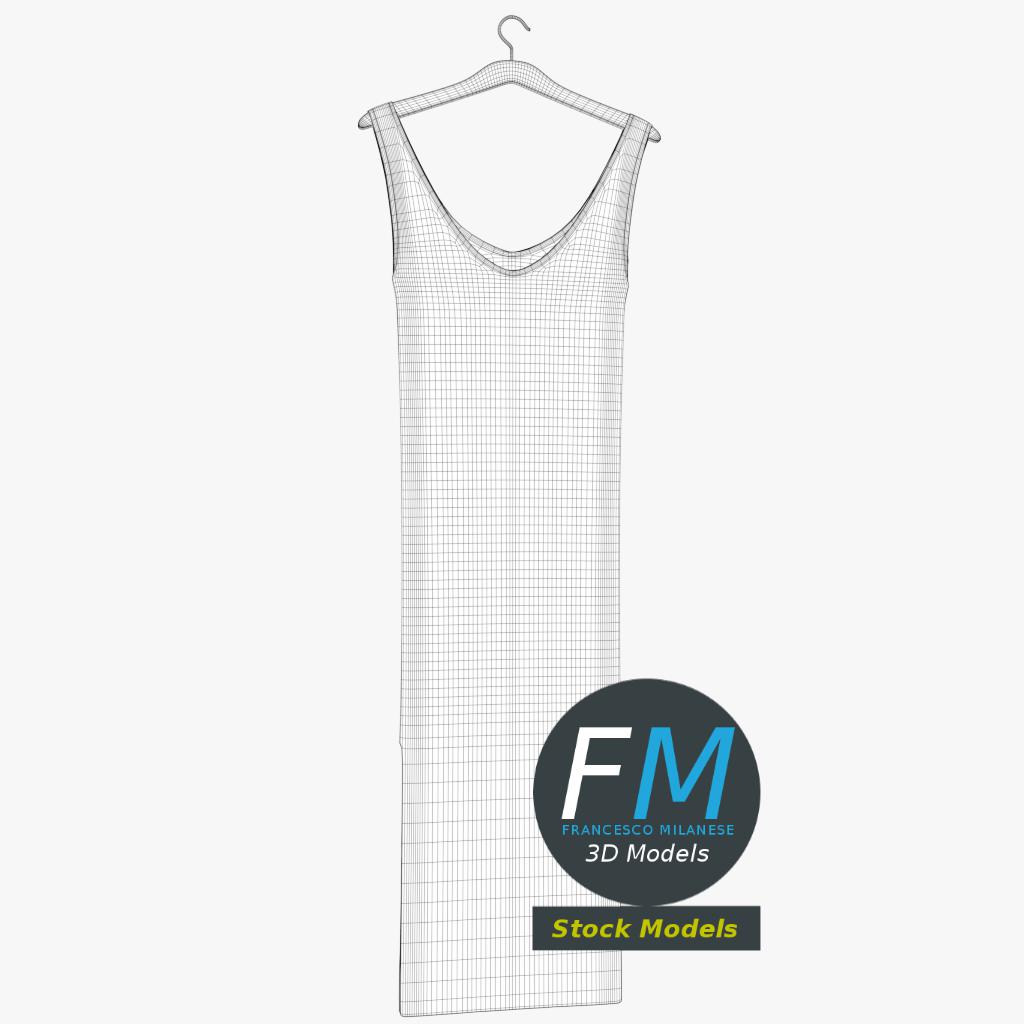 3D-Modell - Hängendes Ärmelloses Kleid - 07