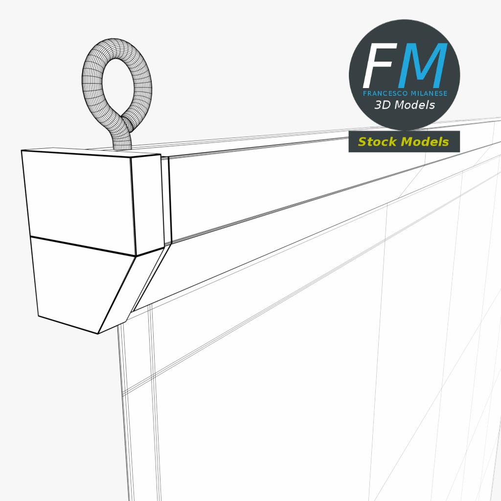3D-Modell - Hängende Projektionsleinwand - 08
