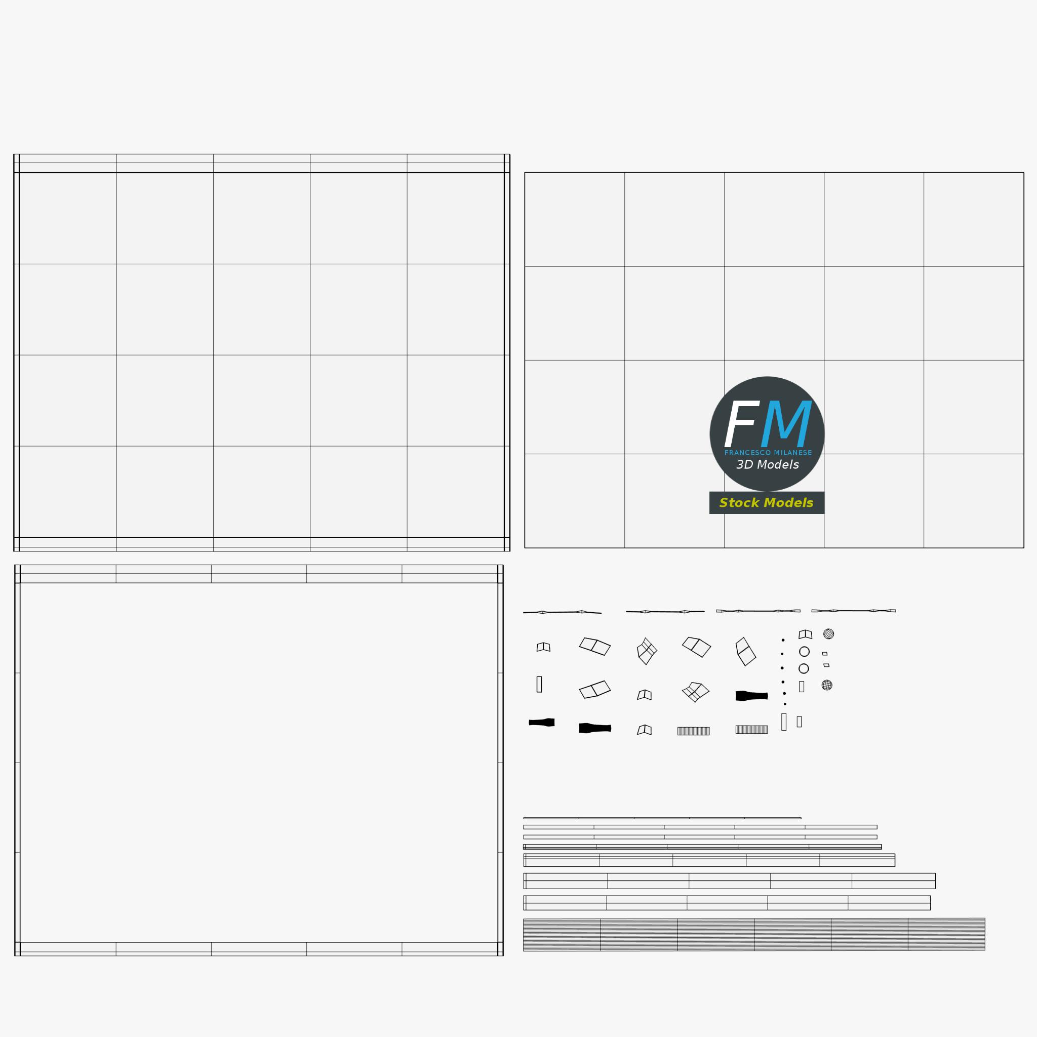 3D-Modell - Hängende Projektionsleinwand - 11 3D-Modell - Hängende Projektionsleinwand - 11